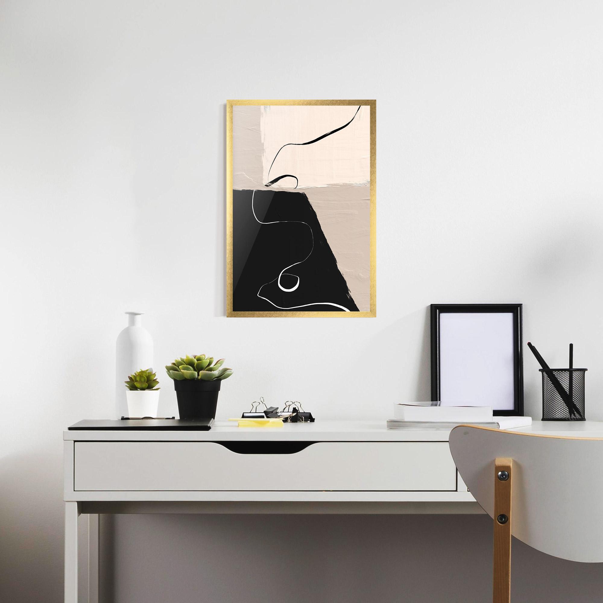 Gerahmte Poster Black Brushstrokes mockup 7