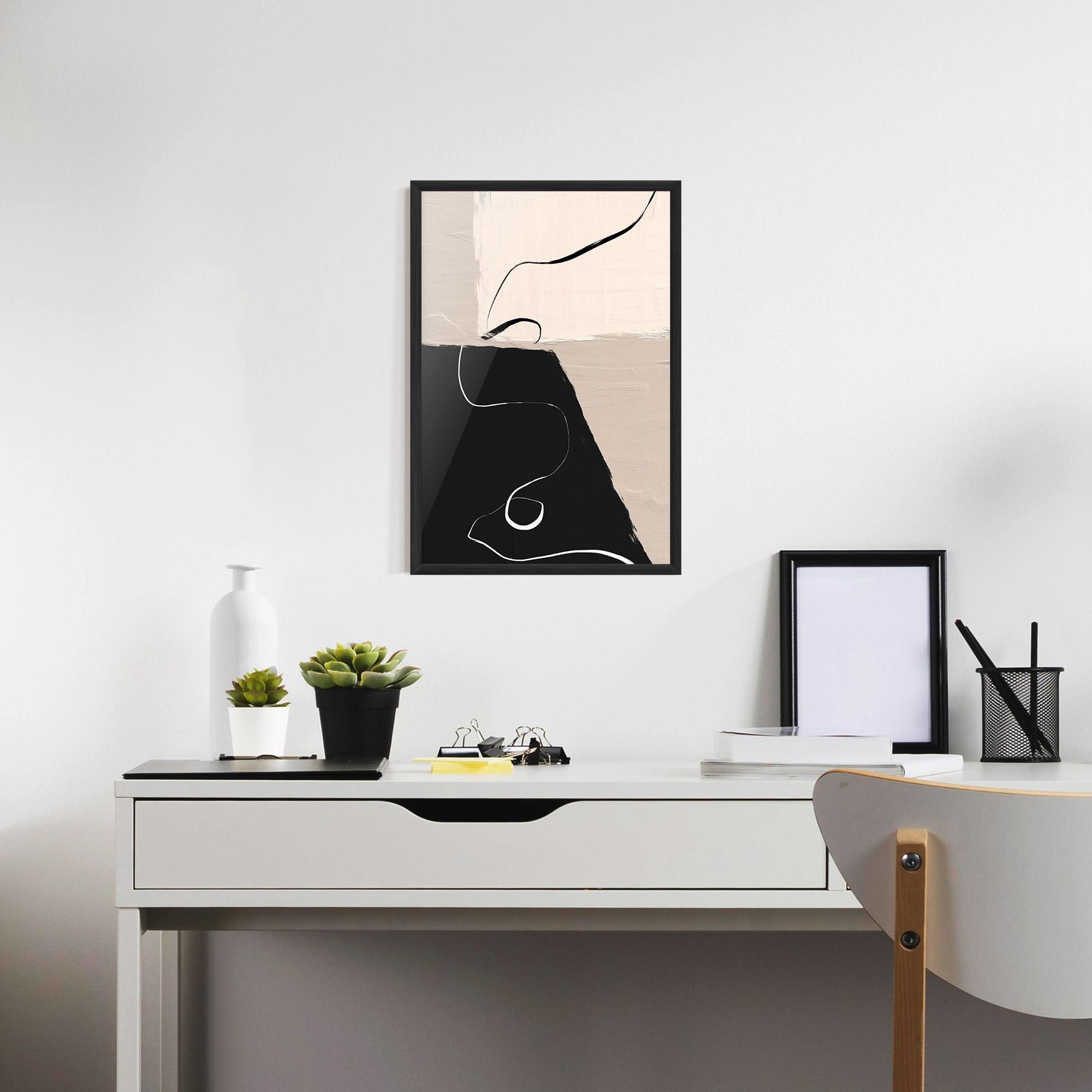 Gerahmte Poster Black Brushstrokes mockup 7