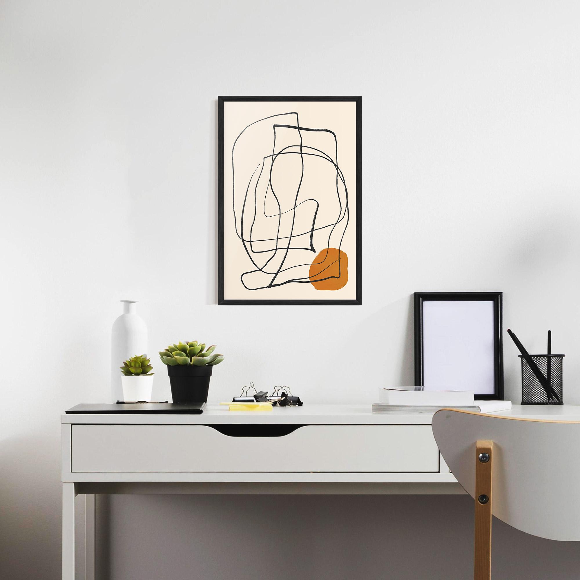 Gerahmte Poster Handdrawn Lines mockup 7