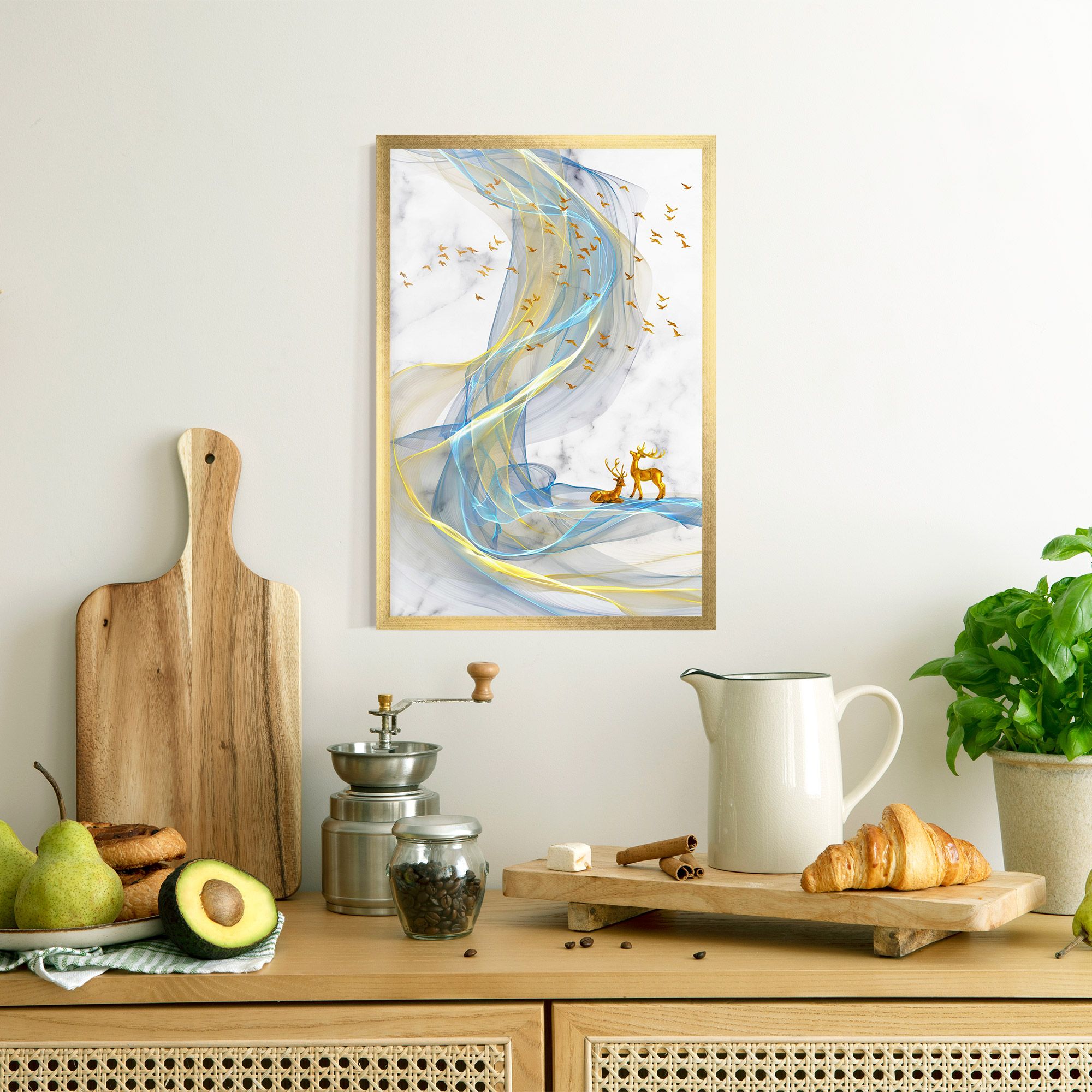 Abstract Golden Landscape 2 mockup 8