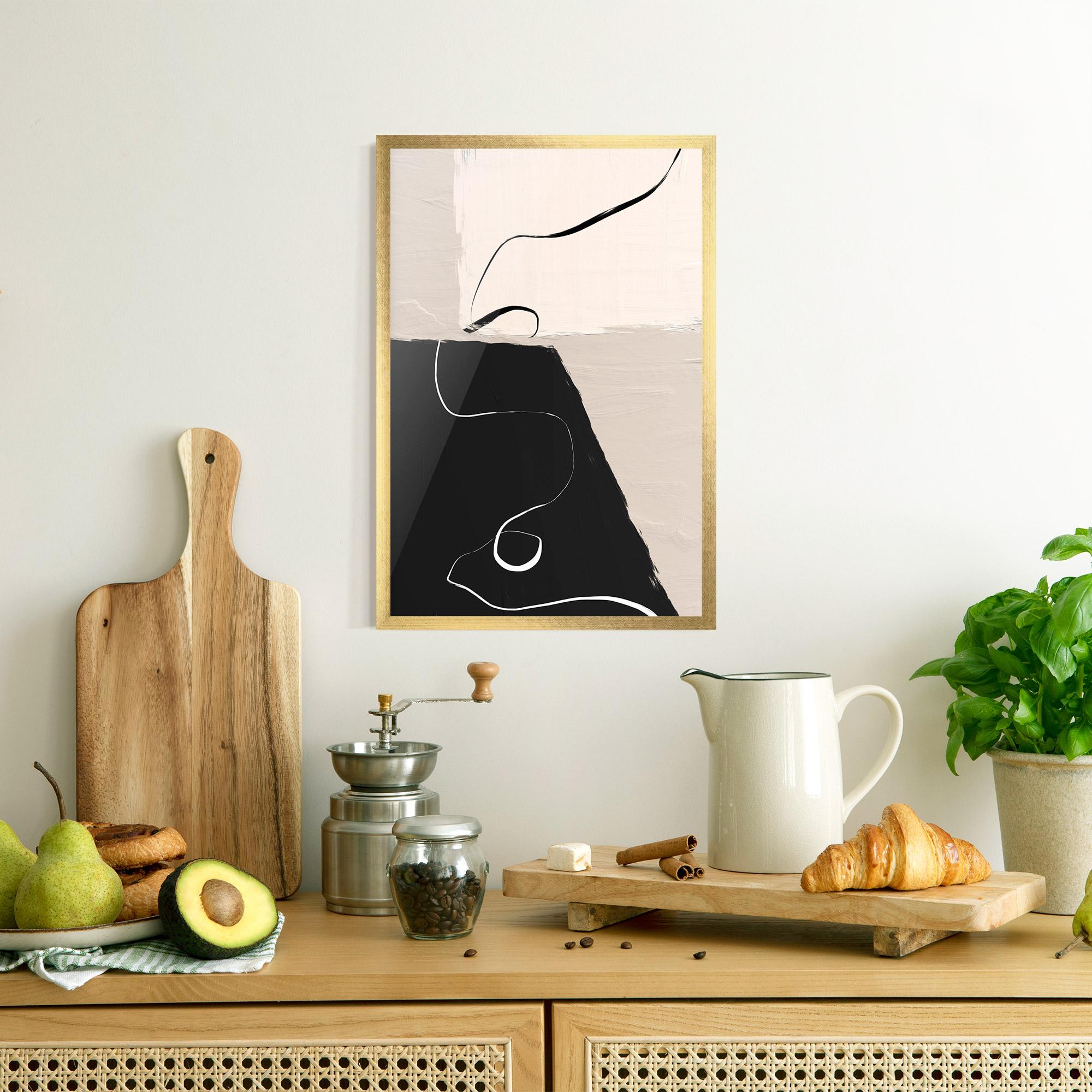 Gerahmte Poster Black Brushstrokes mockup 8