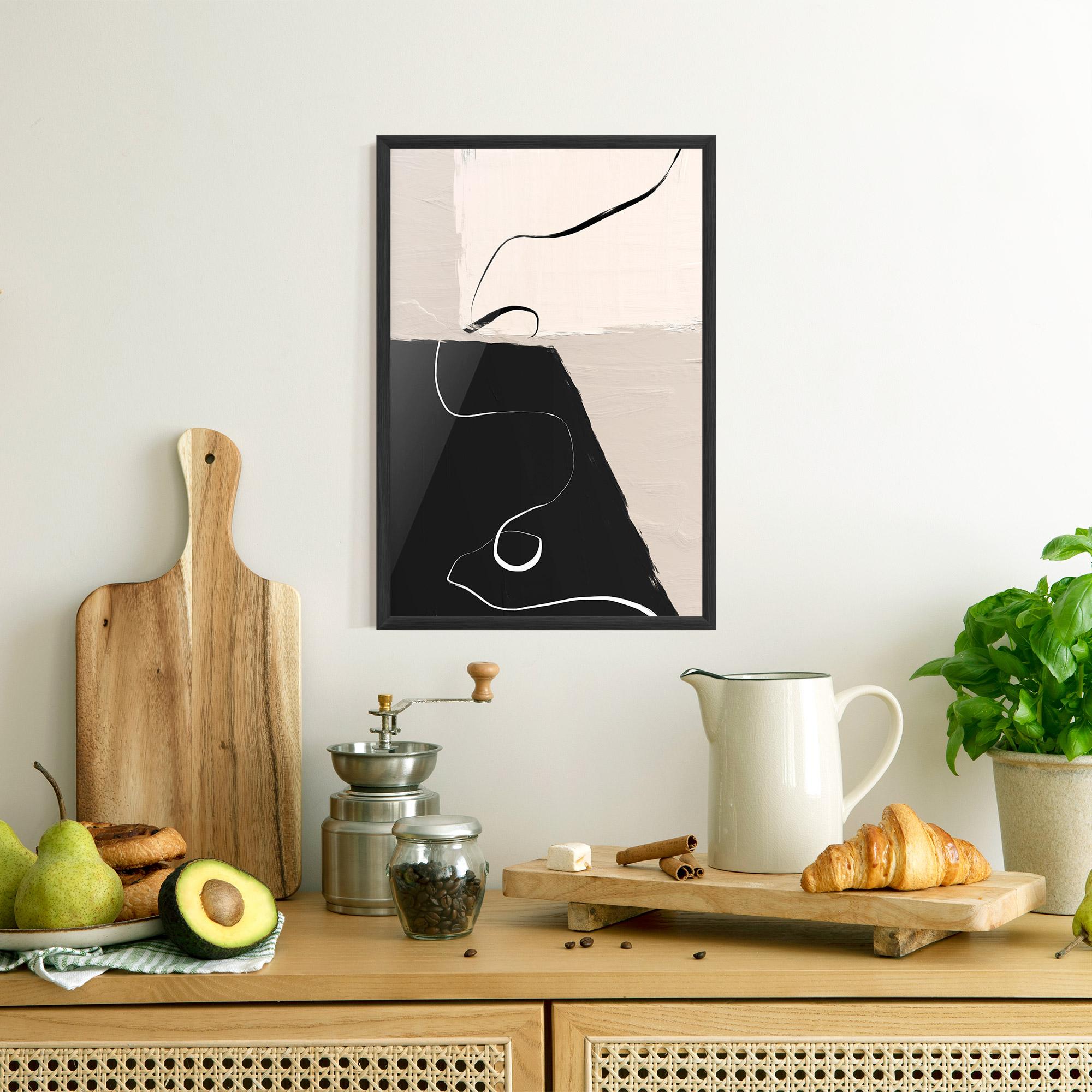 Gerahmte Poster Black Brushstrokes mockup 8
