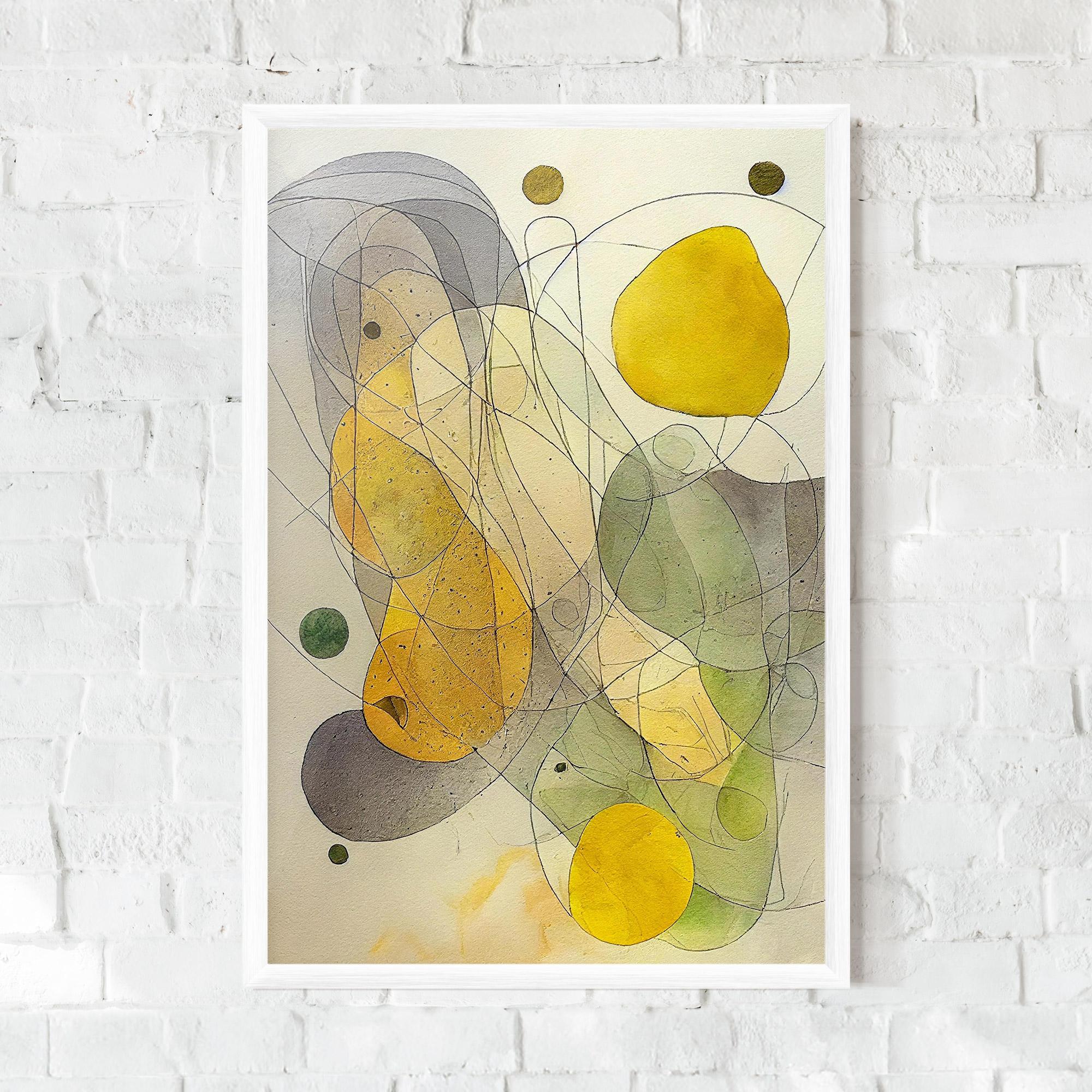 Gerahmte Poster Abstract Lemons mockup 0
