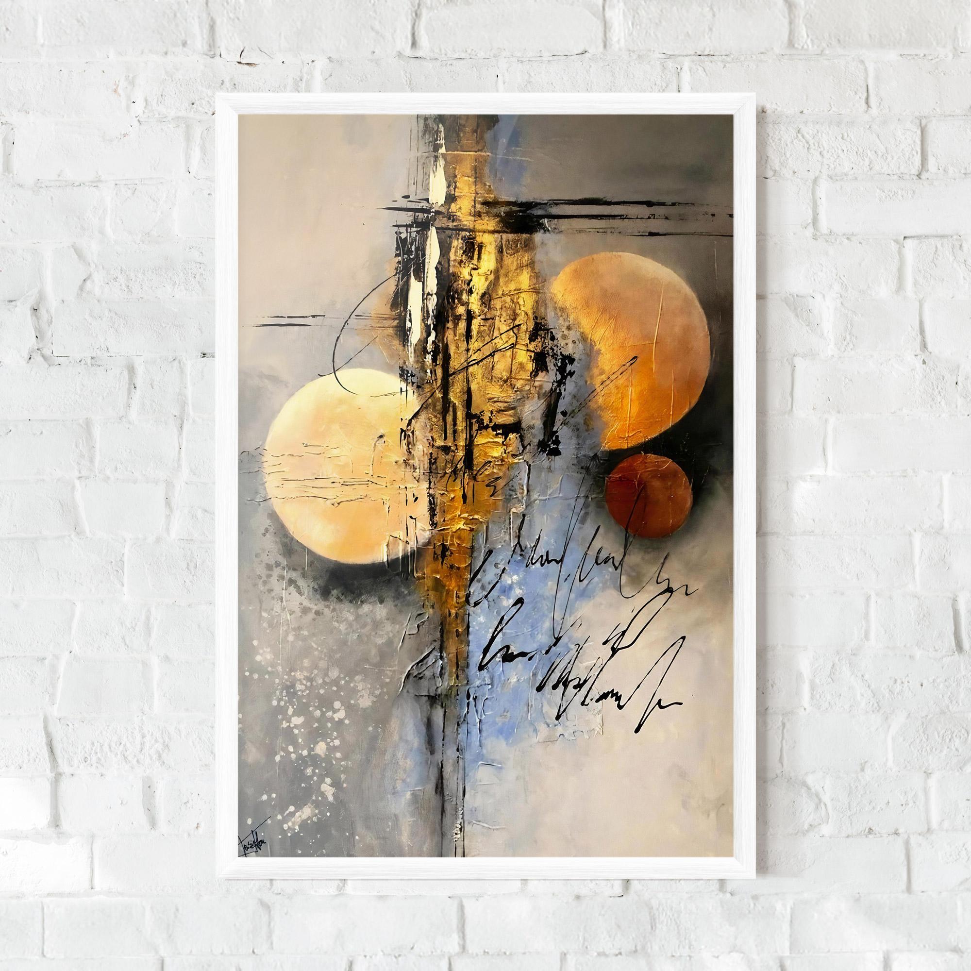 Gerahmte Poster Abstract Moons mockup 0