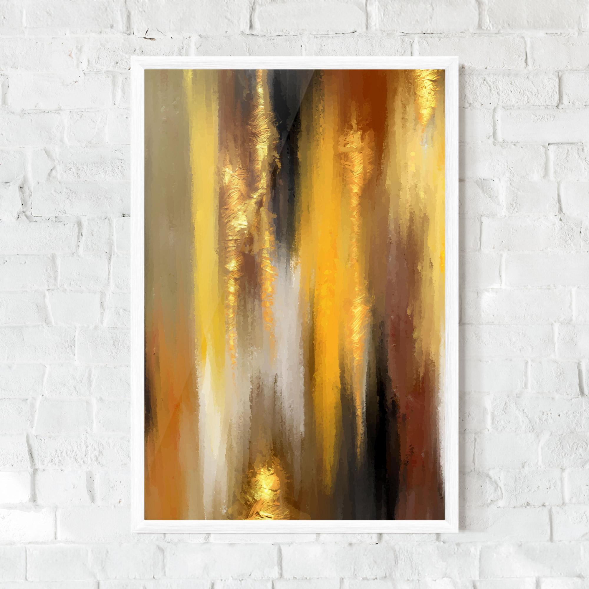 Gerahmte Poster Golden Brown Art mockup 0