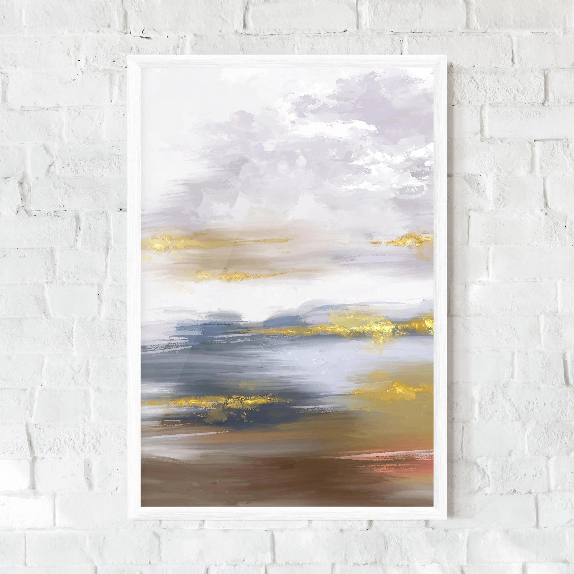 Gerahmte Poster Messy Gold Art mockup 0