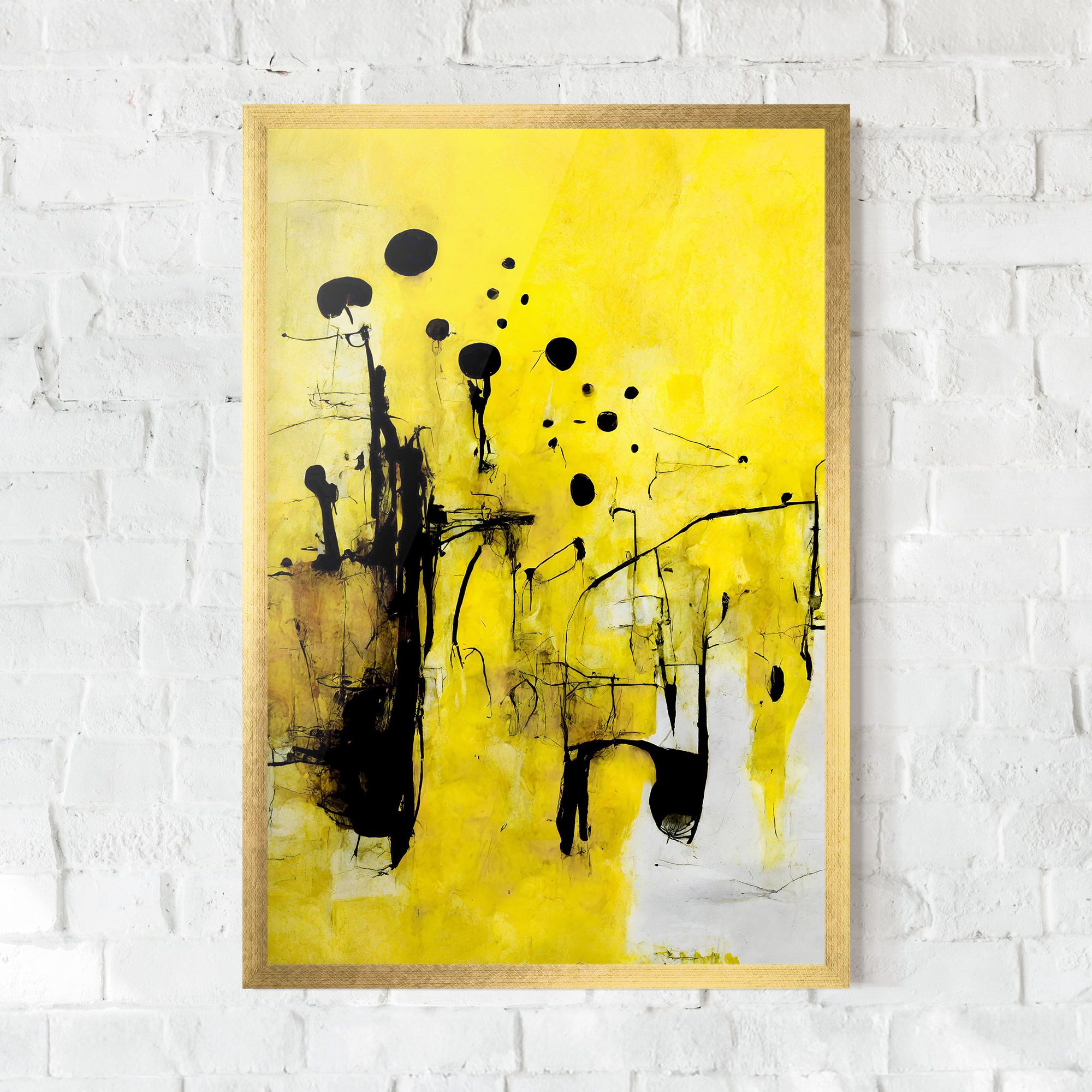 Abstract Black Yellow mockup 0