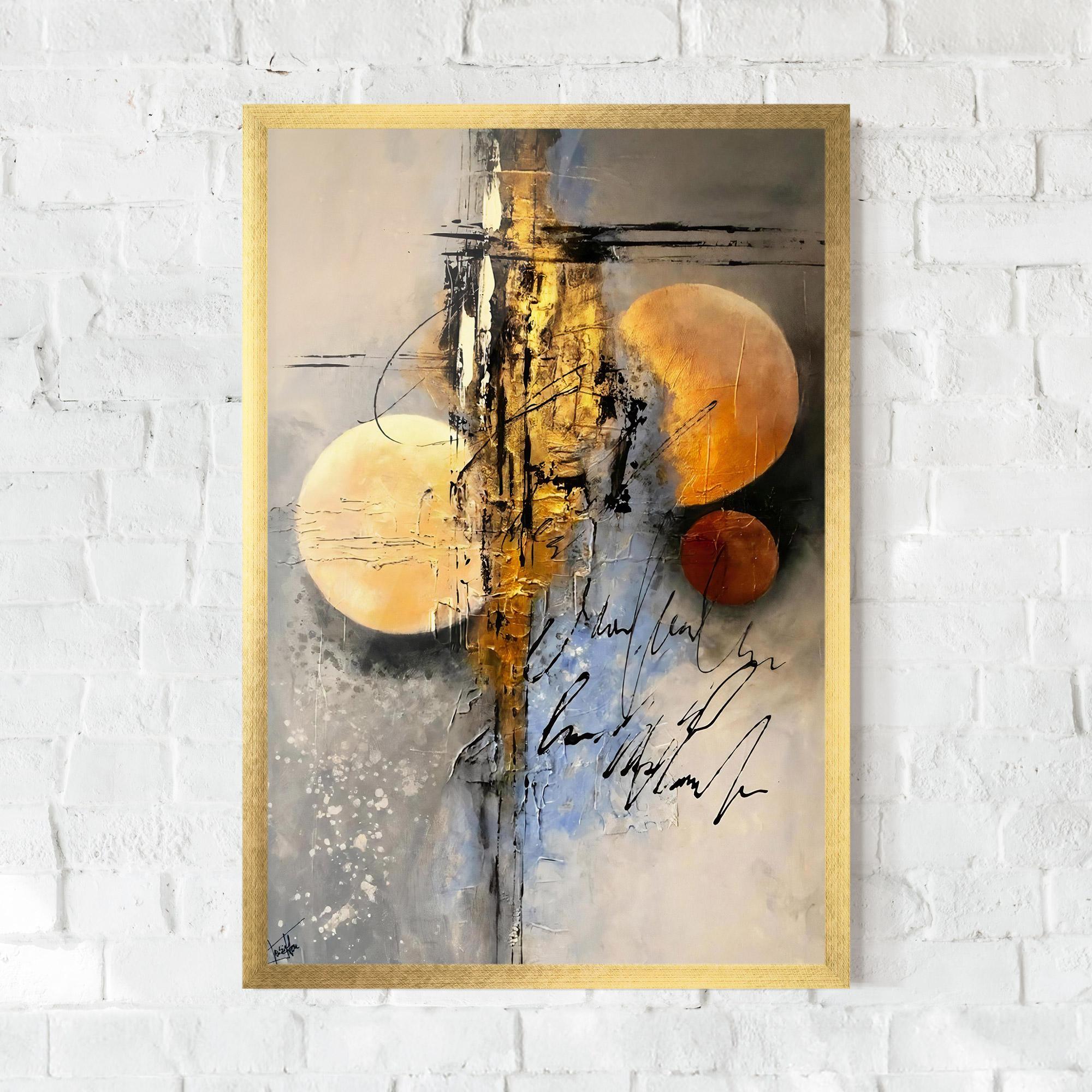 Gerahmte Poster Abstract Moons mockup 0