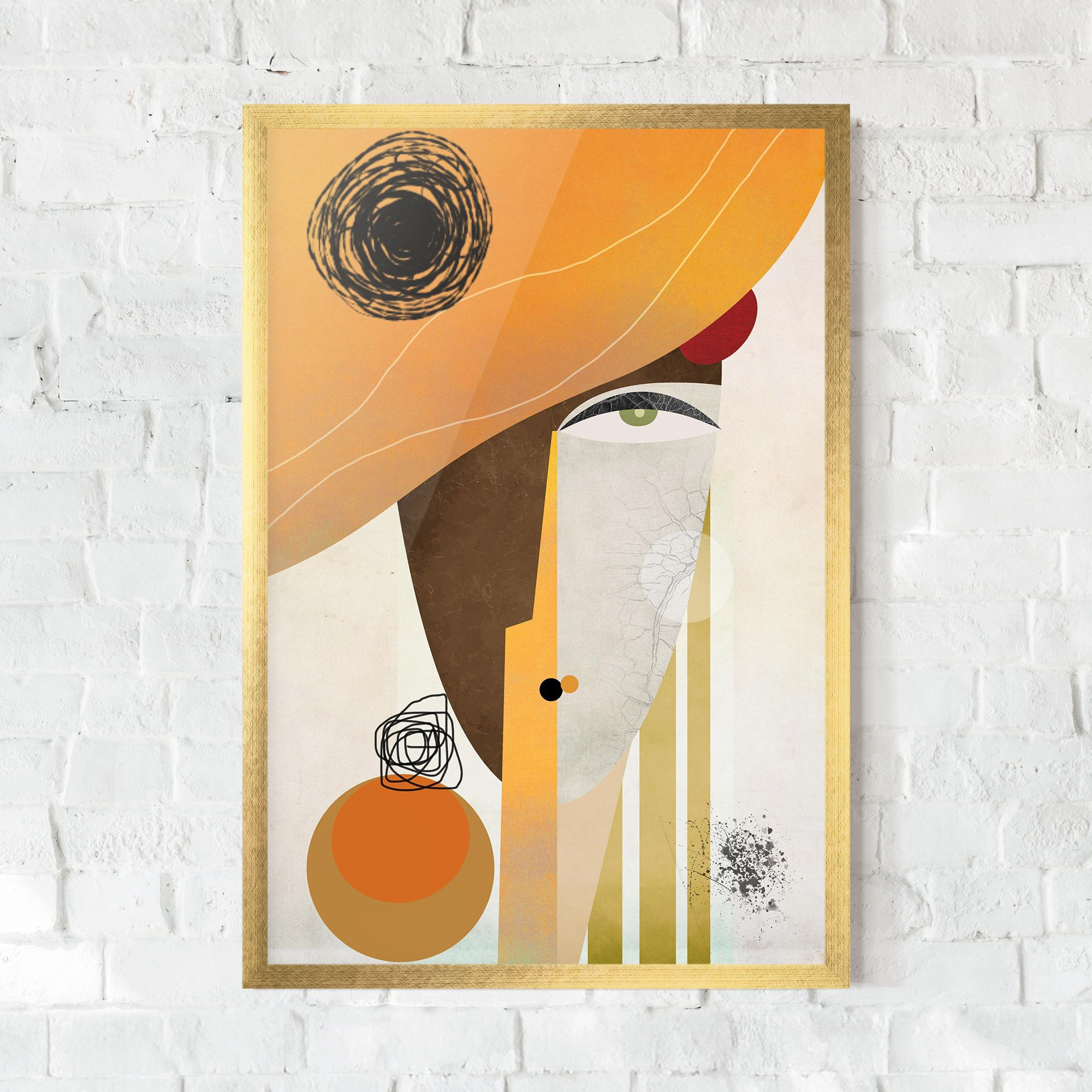 Abstract Orange Face mockup 0