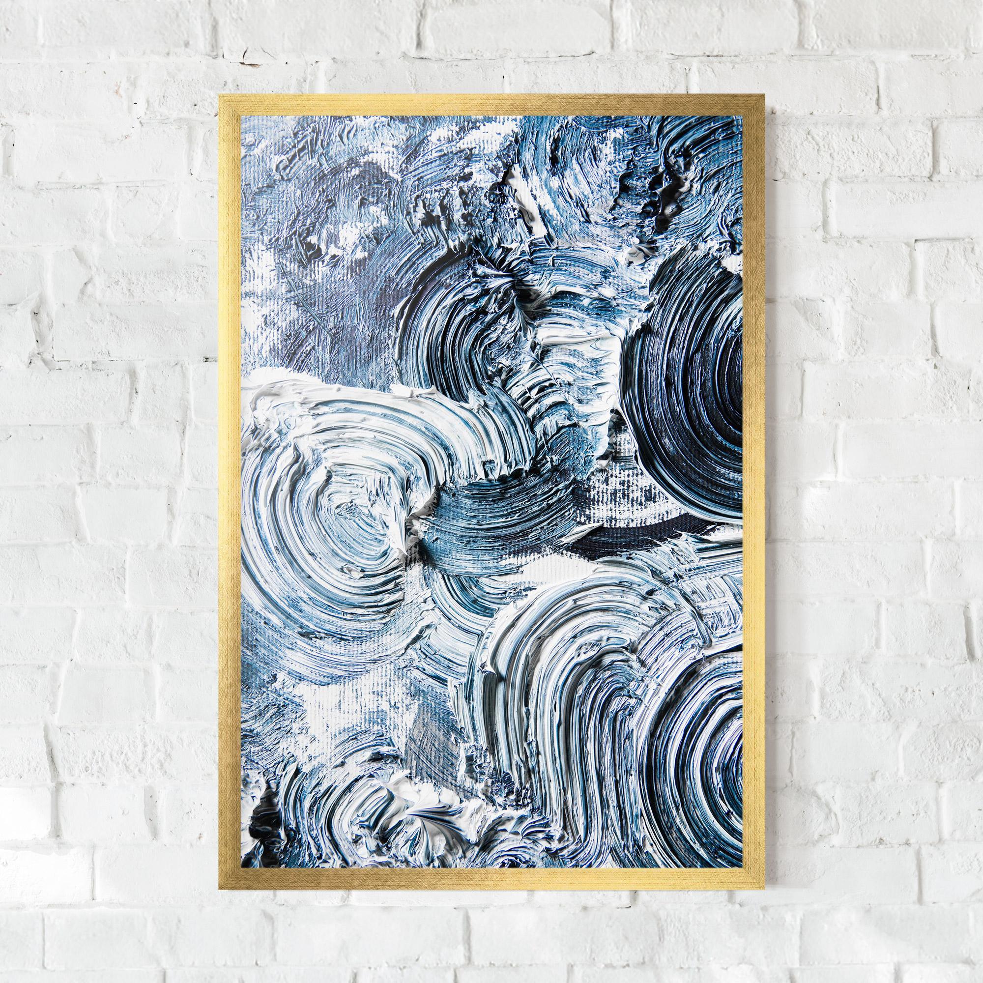 Gerahmte Poster Cream Textured Painting mockup 0