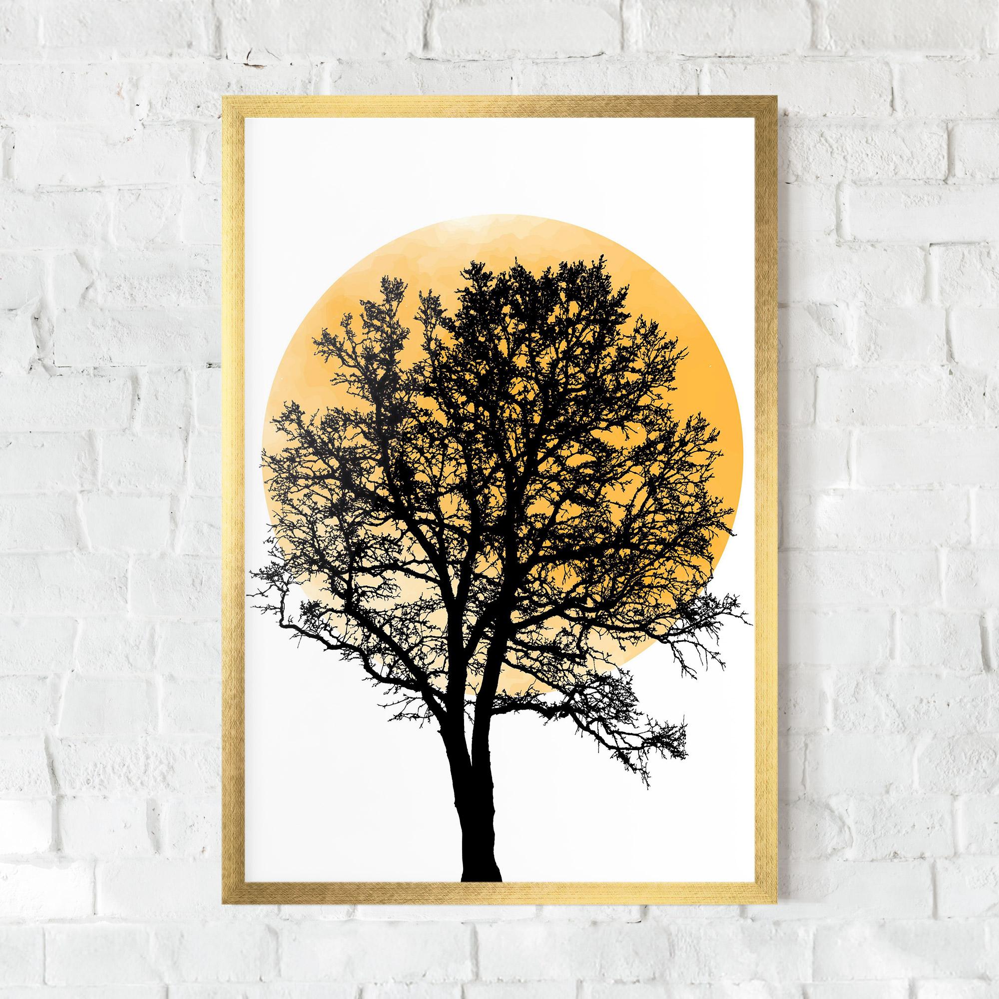 Gerahmte Poster Orange Sun 01 mockup 0