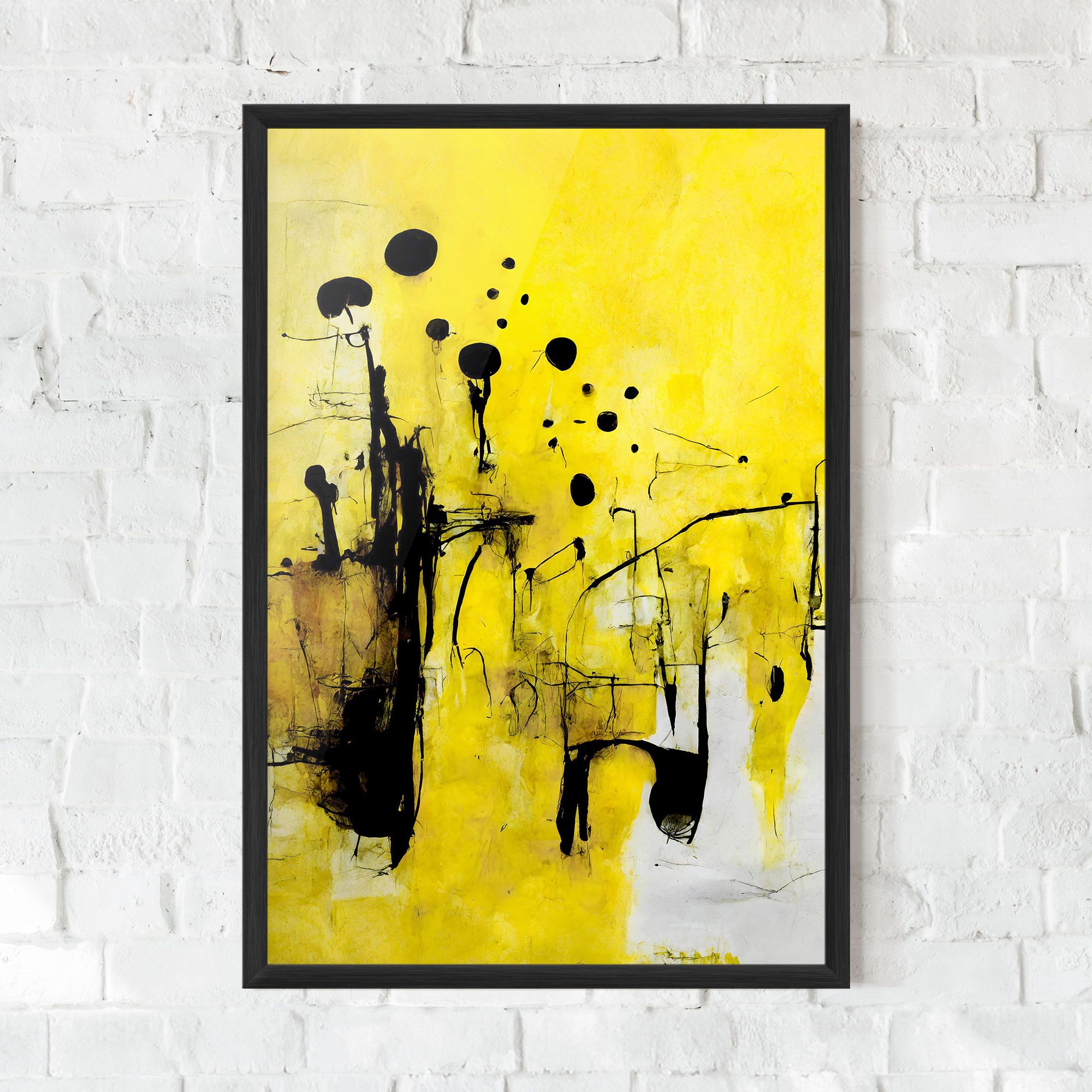 Abstract Black Yellow mockup 0