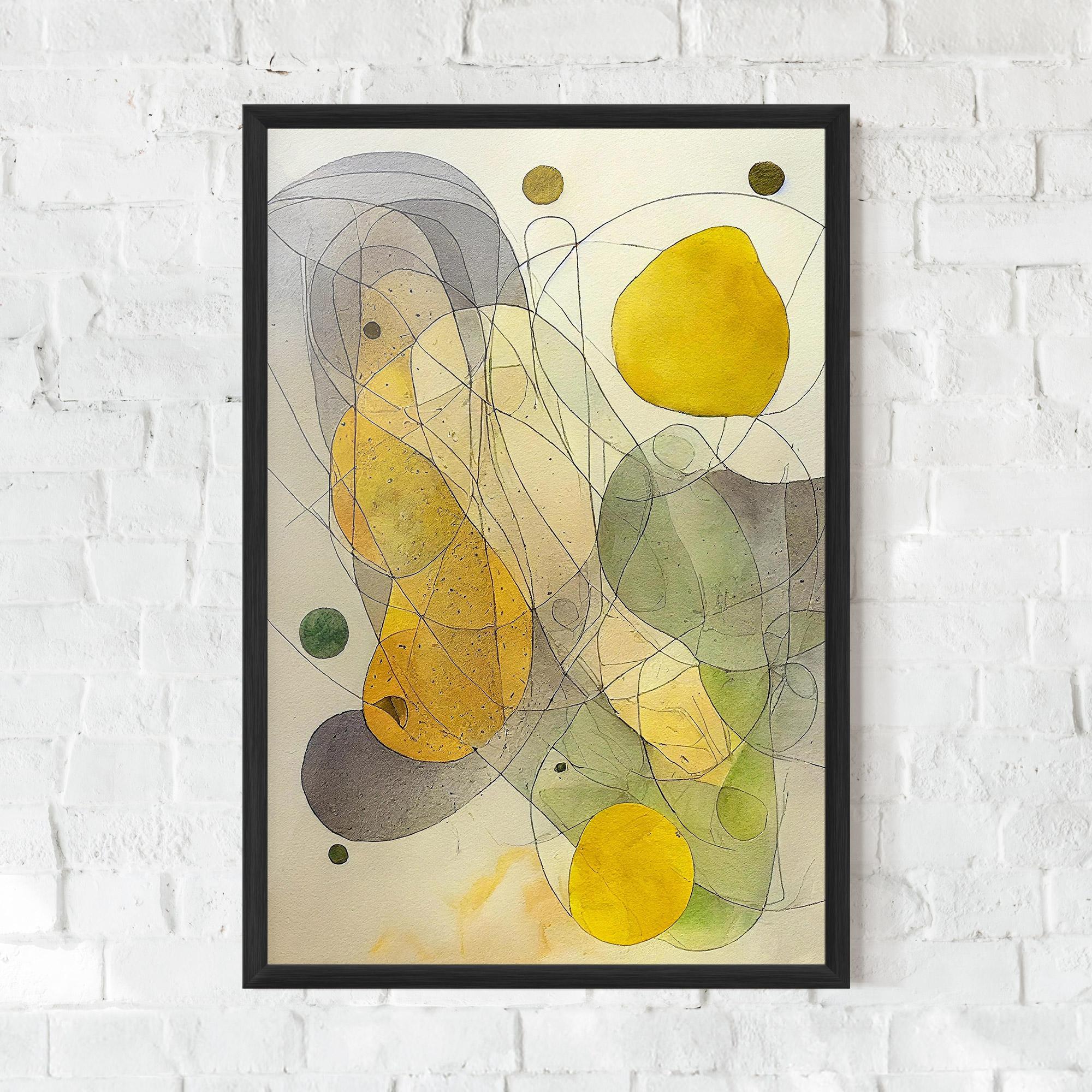 Gerahmte Poster Abstract Lemons mockup 0