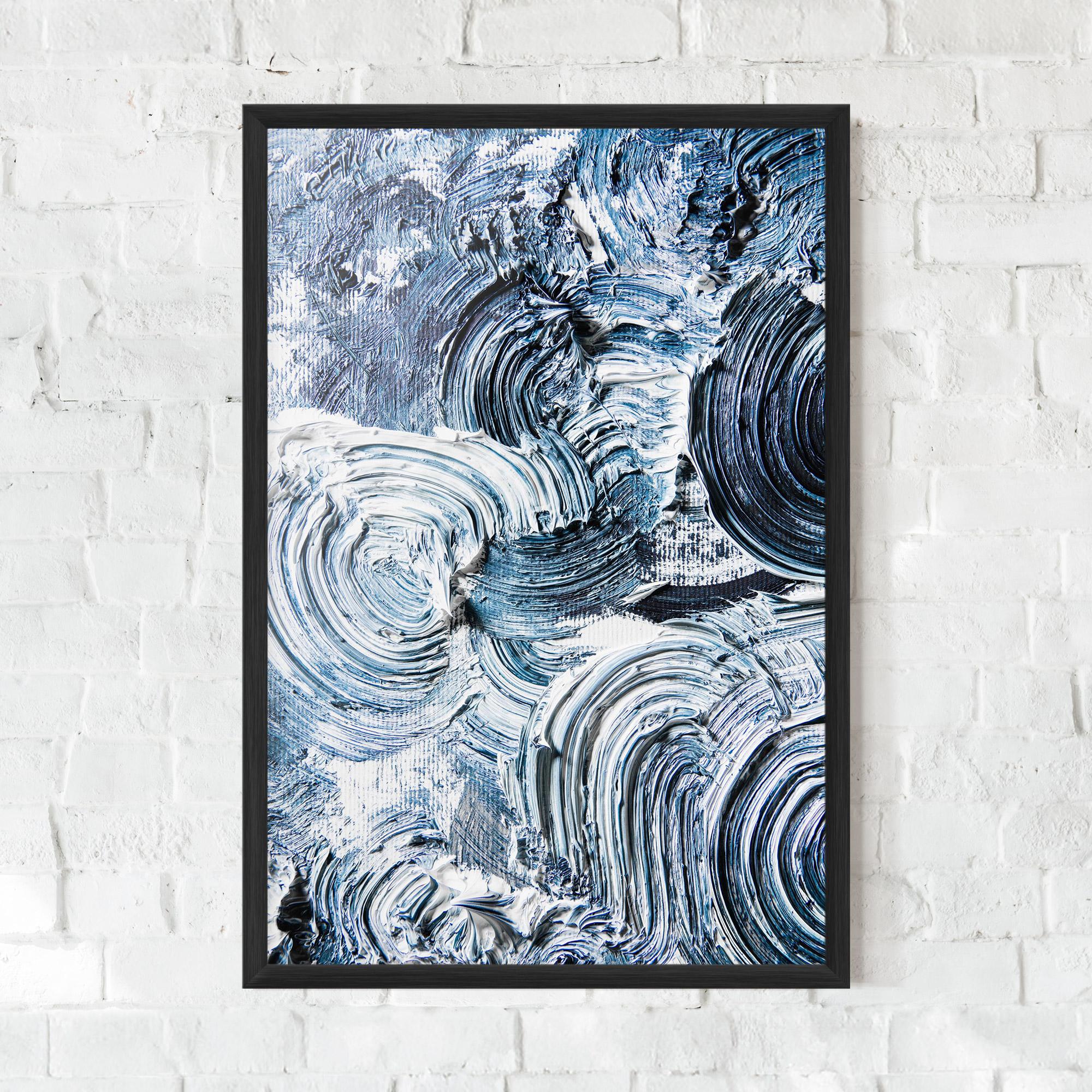 Gerahmte Poster Cream Textured Painting mockup 0