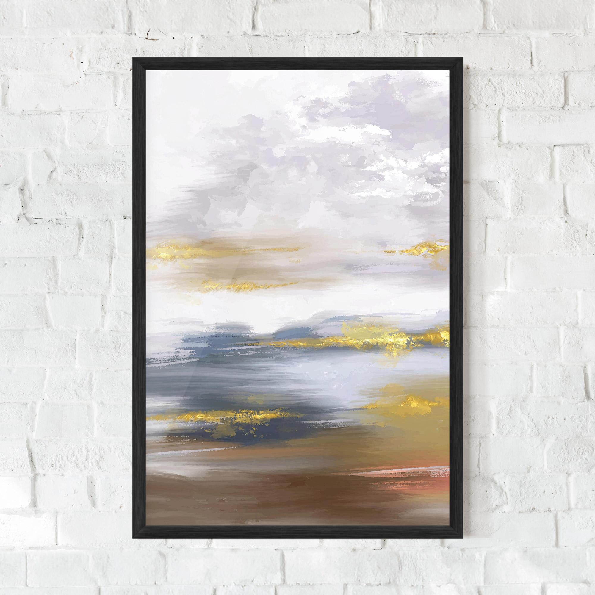 Gerahmte Poster Messy Gold Art mockup 0