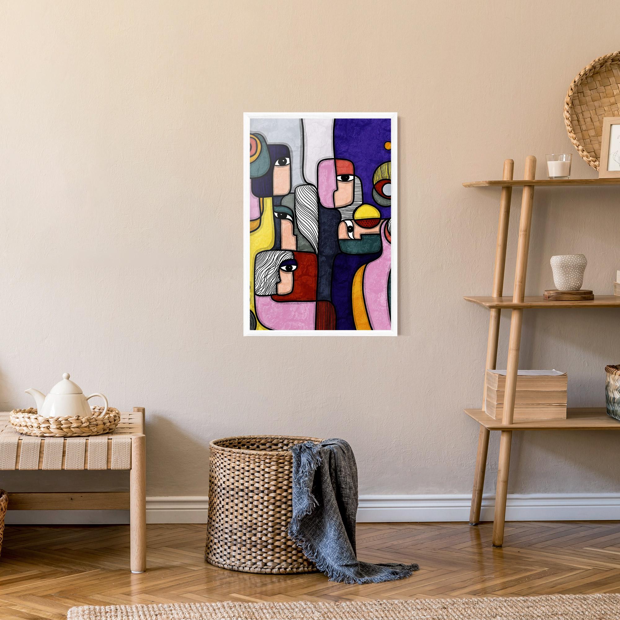 Gerahmte Poster Abstract Looking Eyes mockup 9