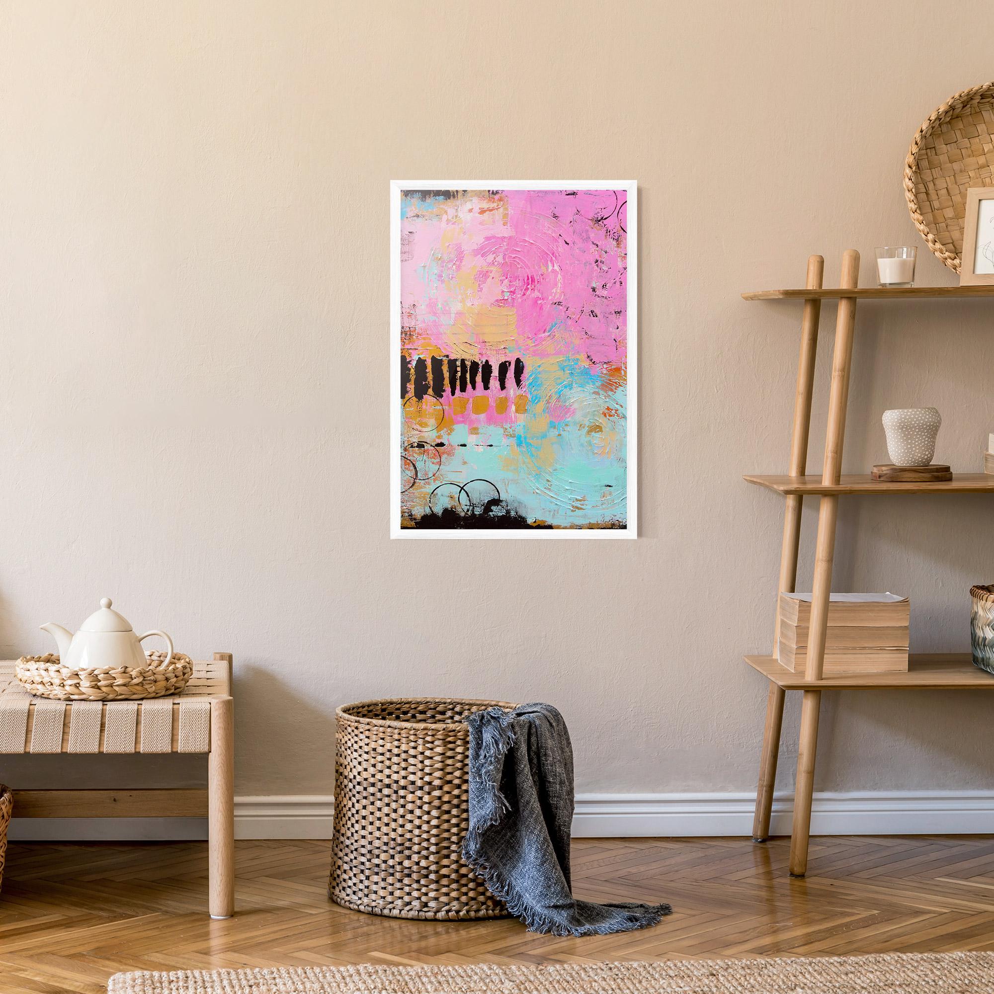 Gerahmte Poster Abstract Pink Circle mockup 9