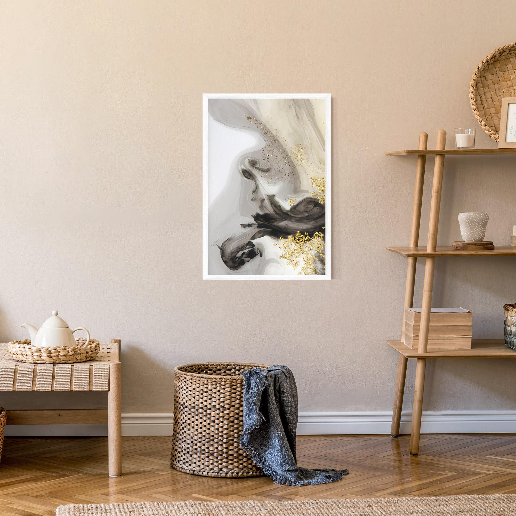 Gerahmte Poster Gold Glitter Watercolor mockup 9