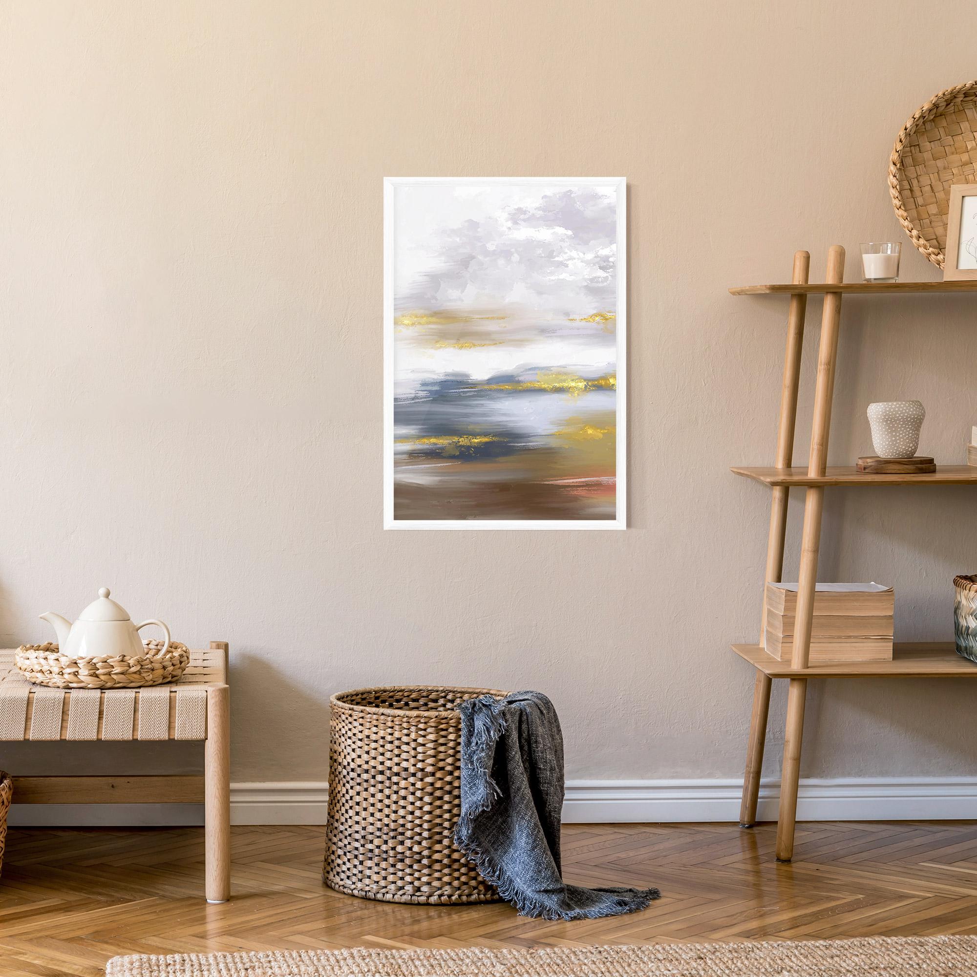 Gerahmte Poster Messy Gold Art mockup 9