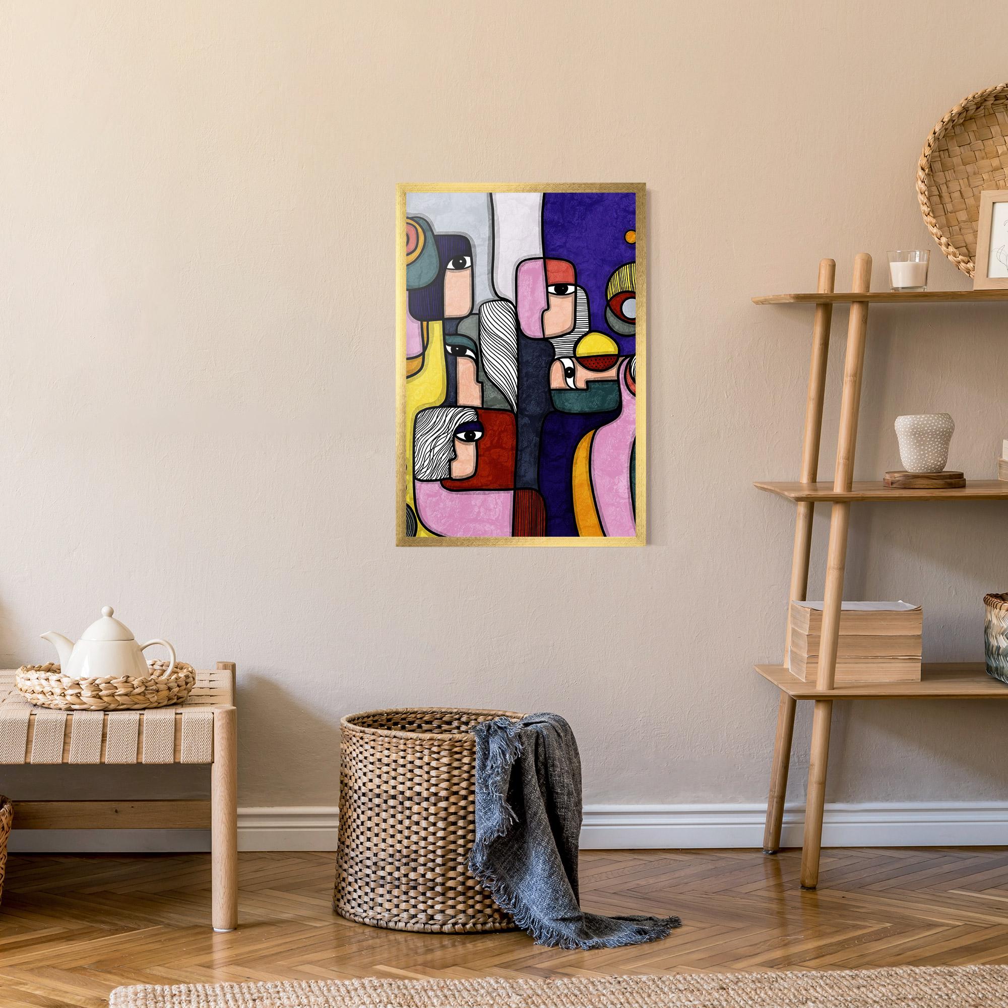 Gerahmte Poster Abstract Looking Eyes mockup 9