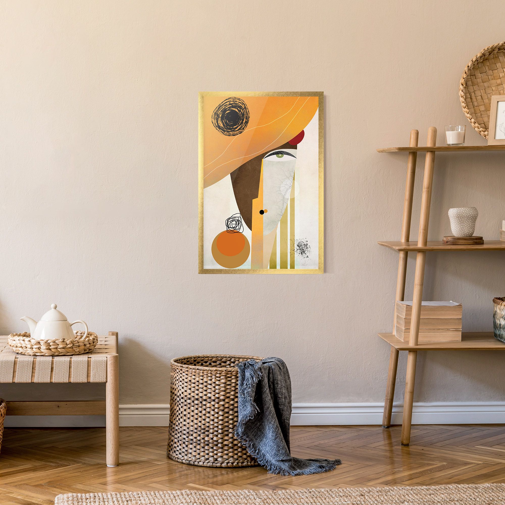 Abstract Orange Face mockup 9