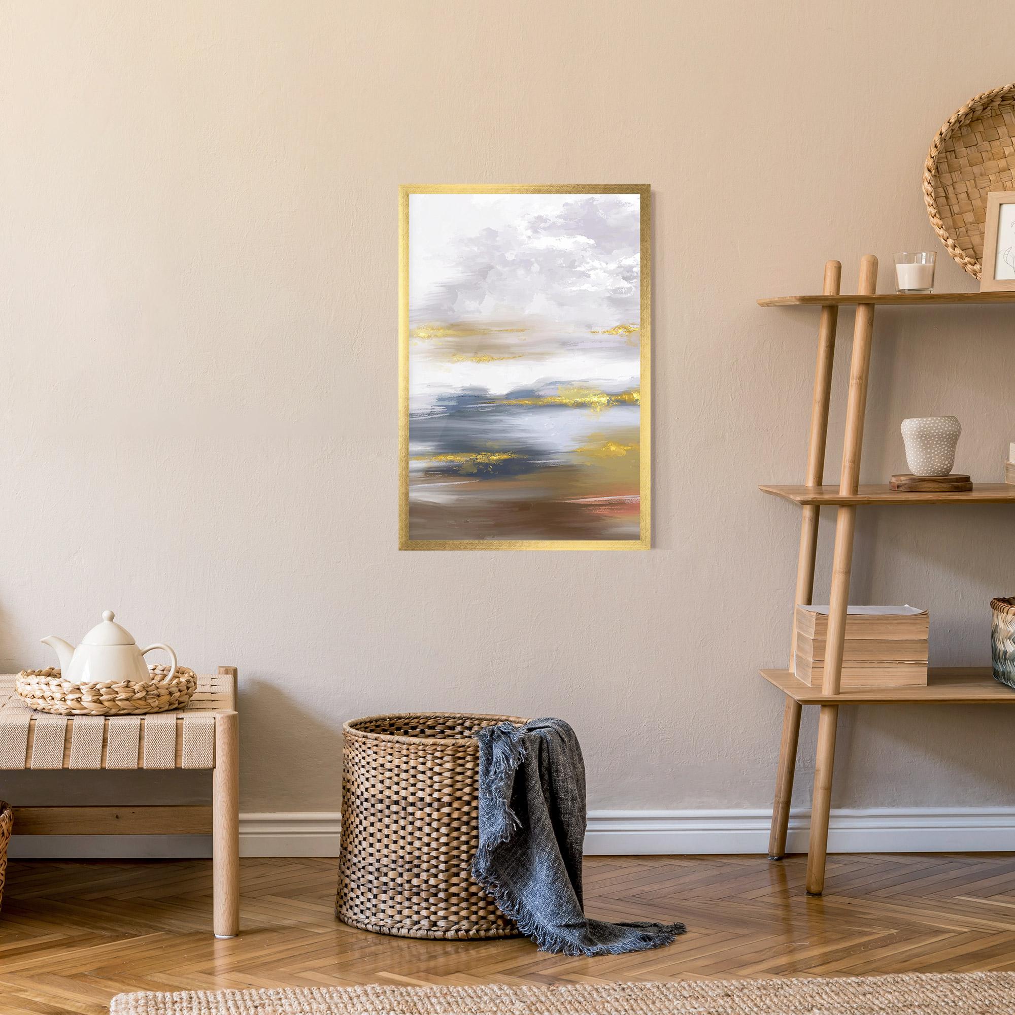 Gerahmte Poster Messy Gold Art mockup 9