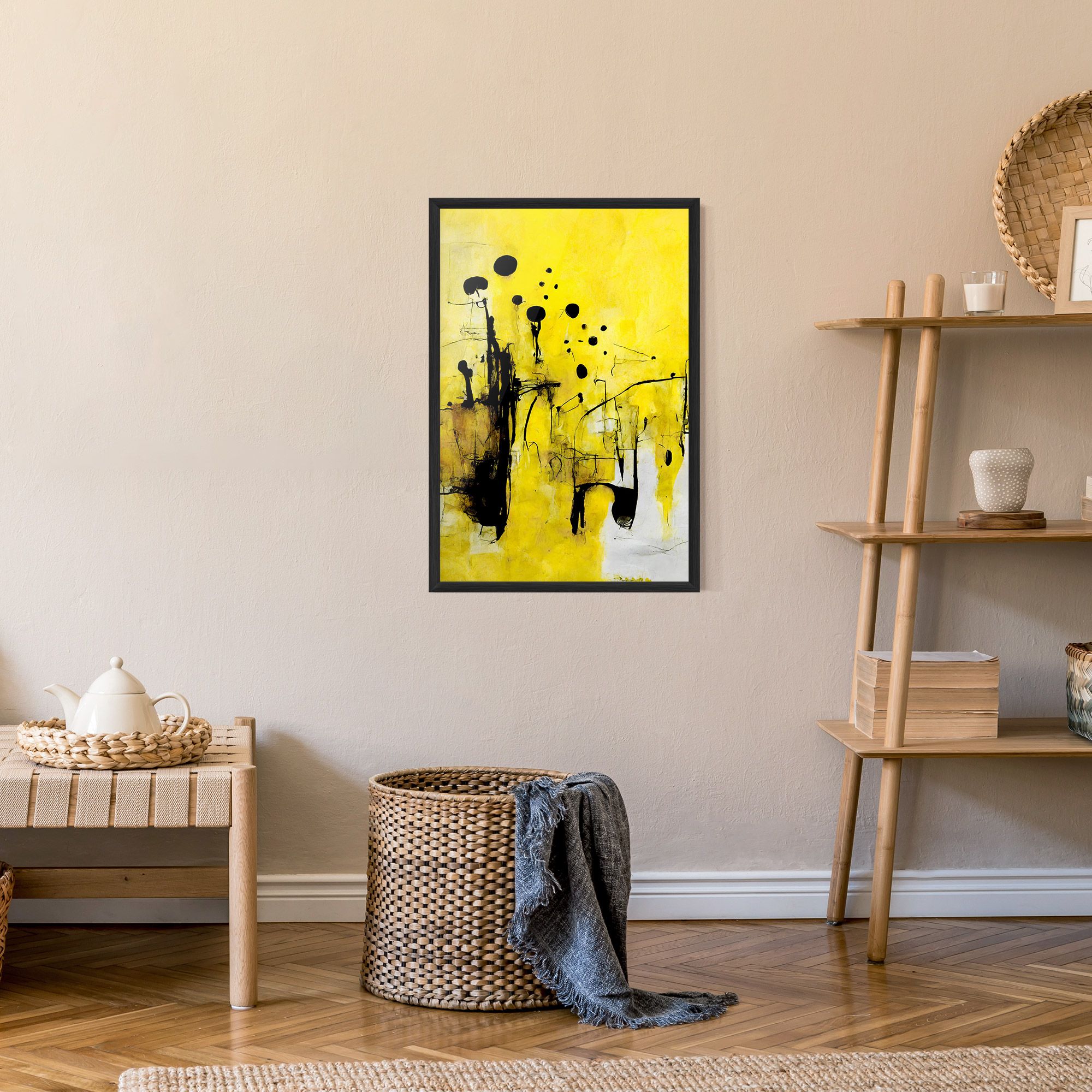 Abstract Black Yellow mockup 9