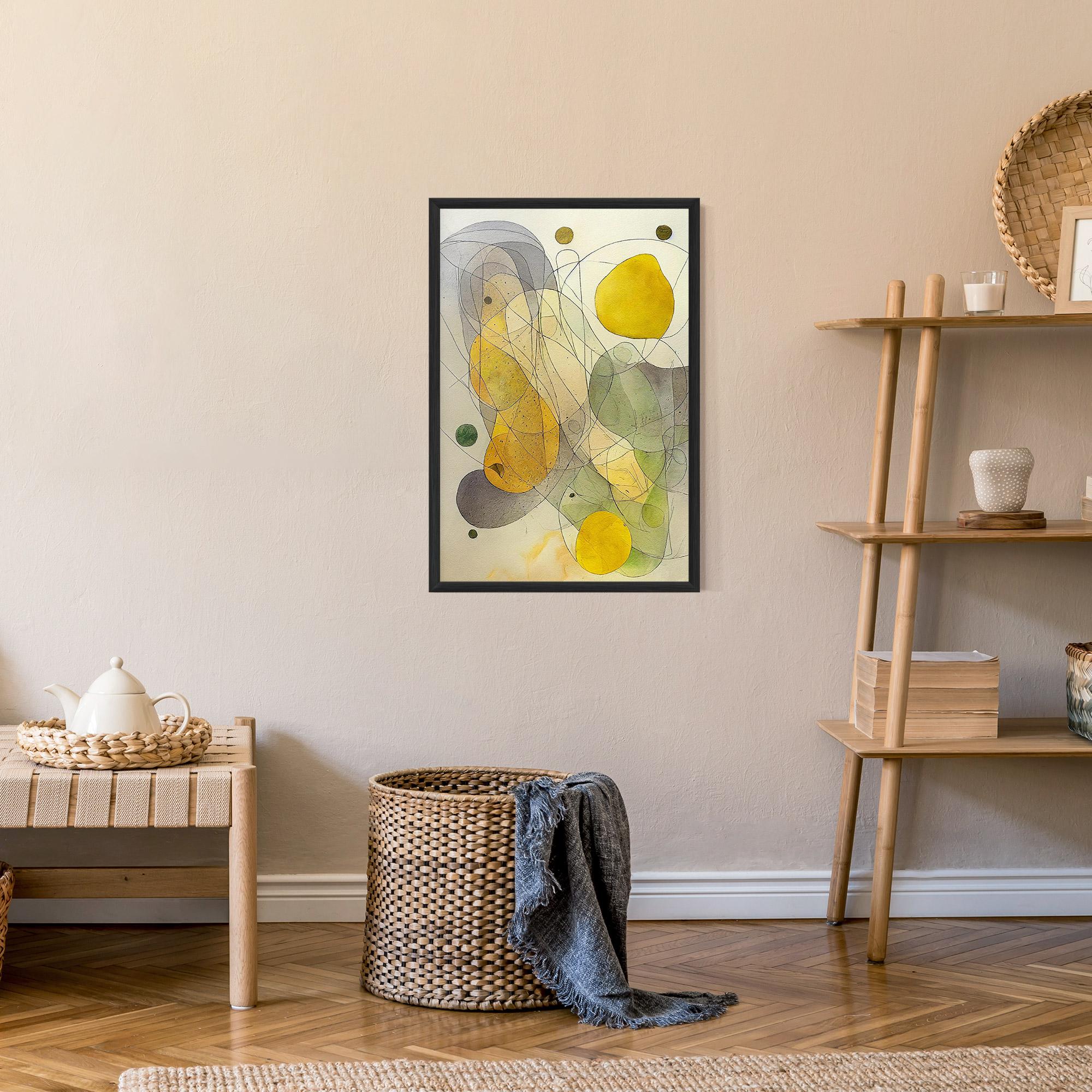 Gerahmte Poster Abstract Lemons mockup 9
