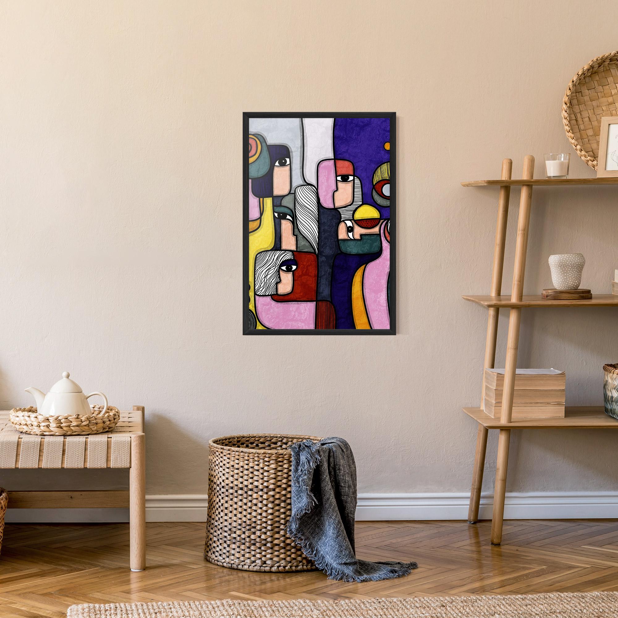 Gerahmte Poster Abstract Looking Eyes mockup 9