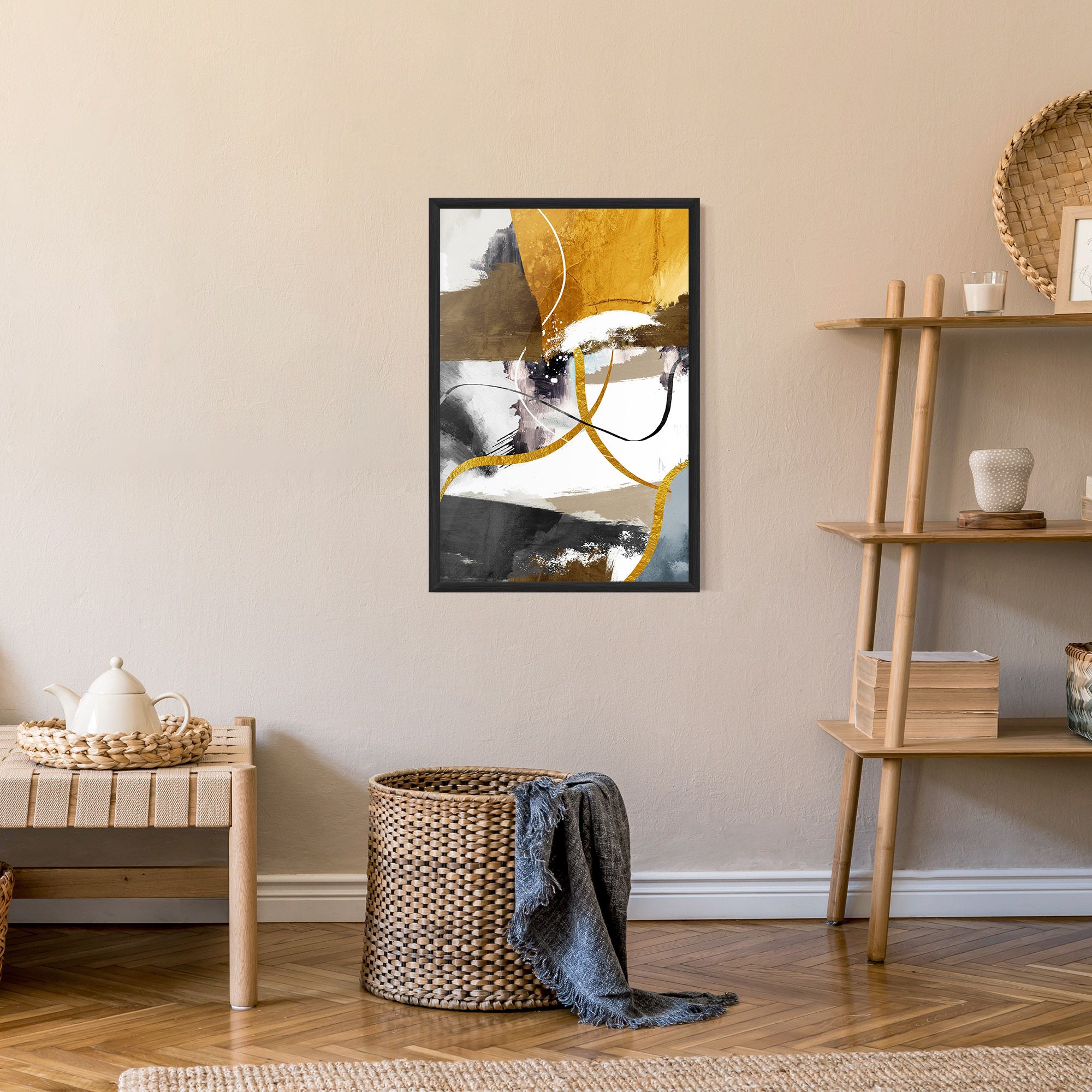 Chaotic Golden Painting mockup 9