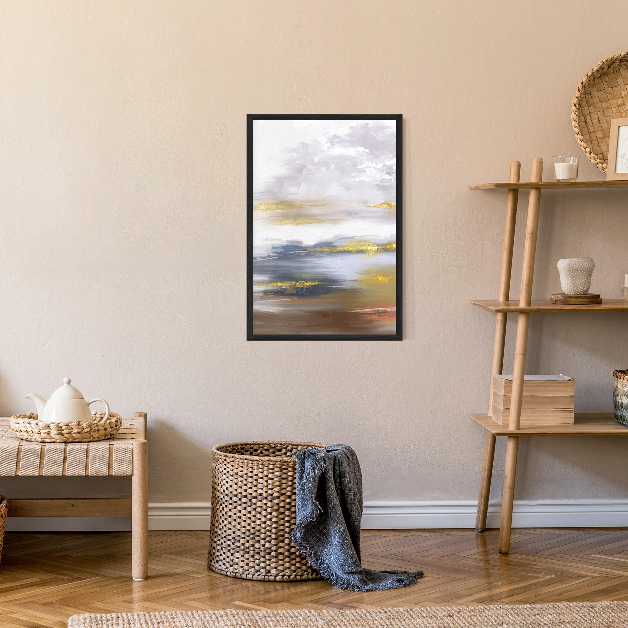 Gerahmte Poster Messy Gold Art mockup 9