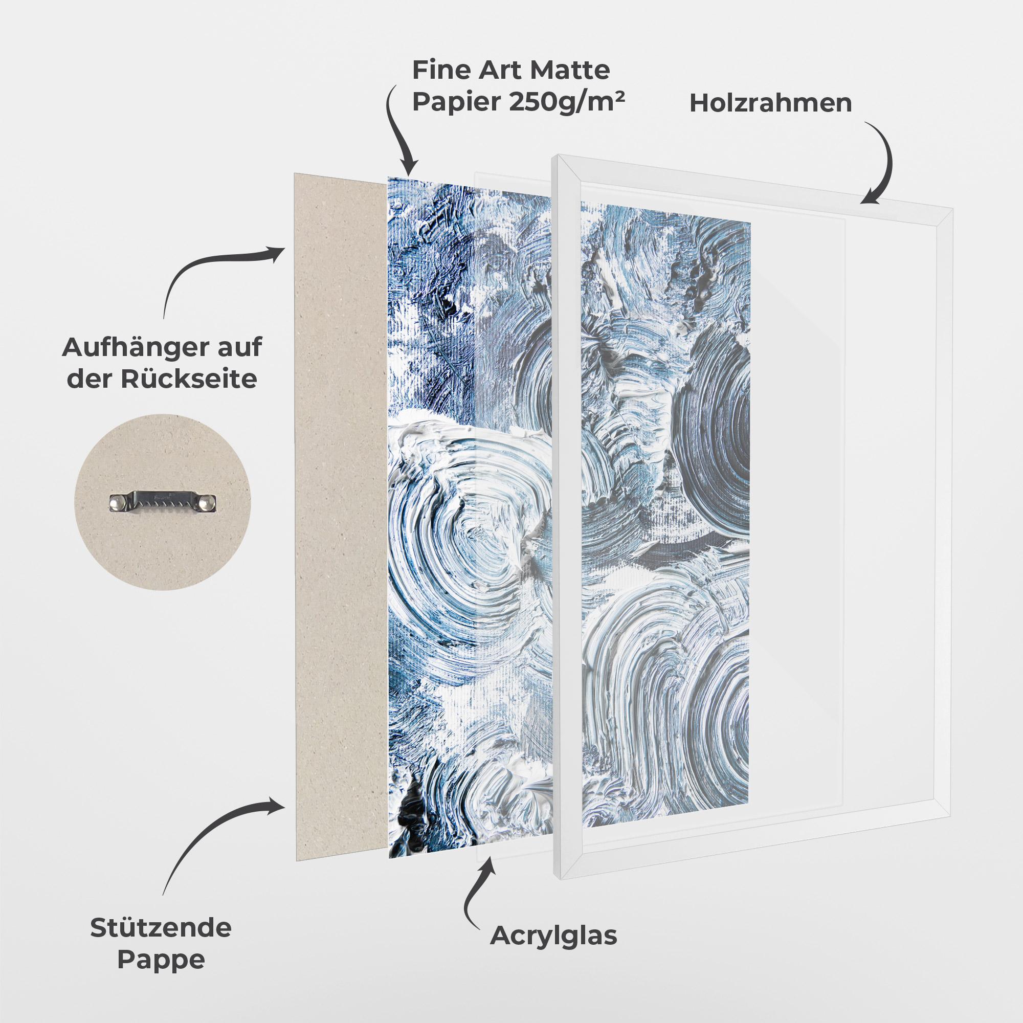 Gerahmte Poster Cream Textured Painting mockup 1