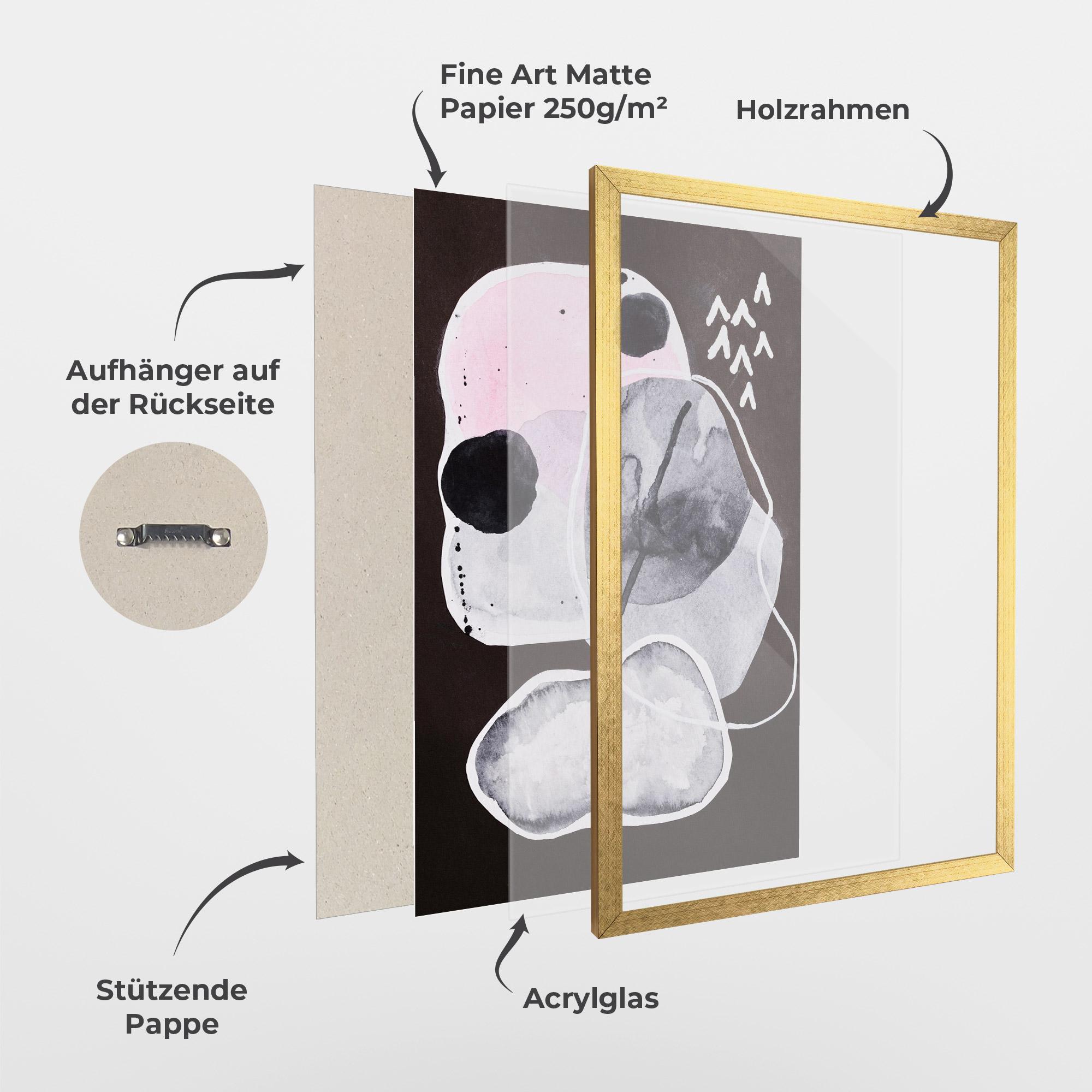 Gerahmte Poster Abstract Collage mockup 1