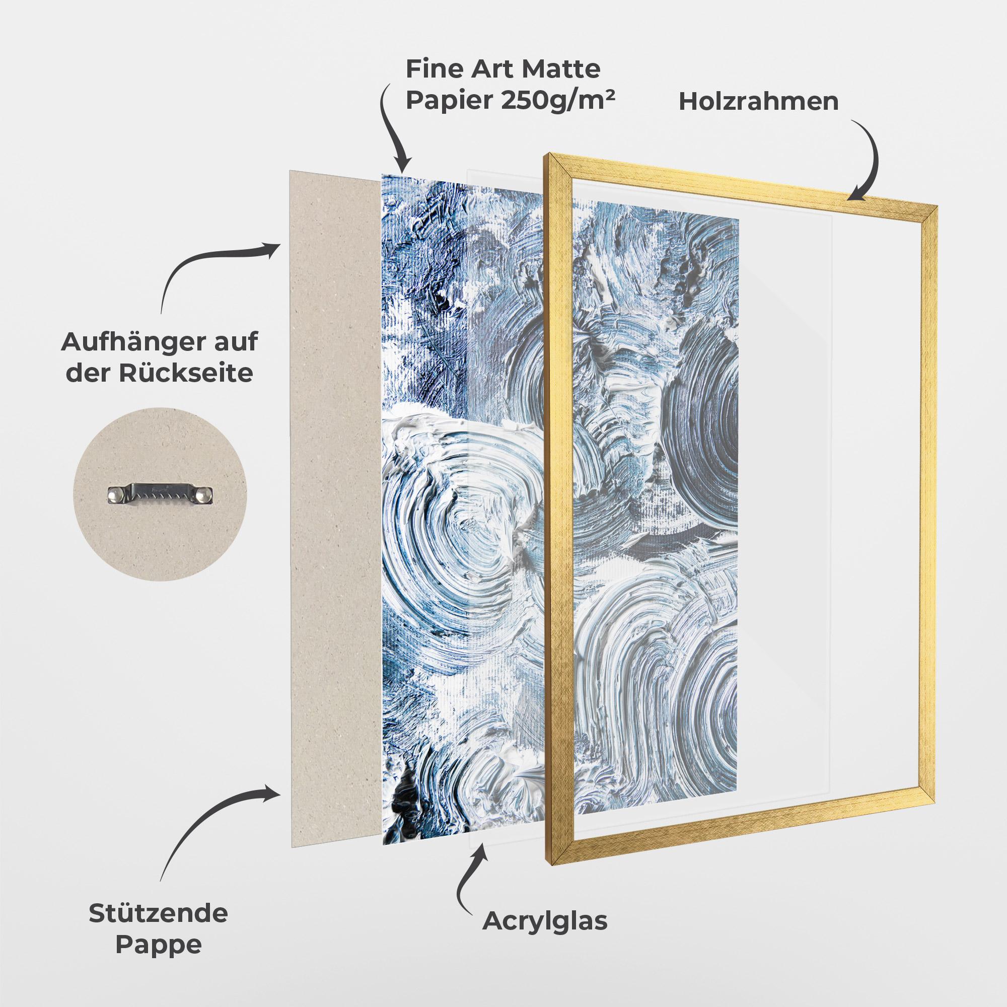 Gerahmte Poster Cream Textured Painting mockup 1