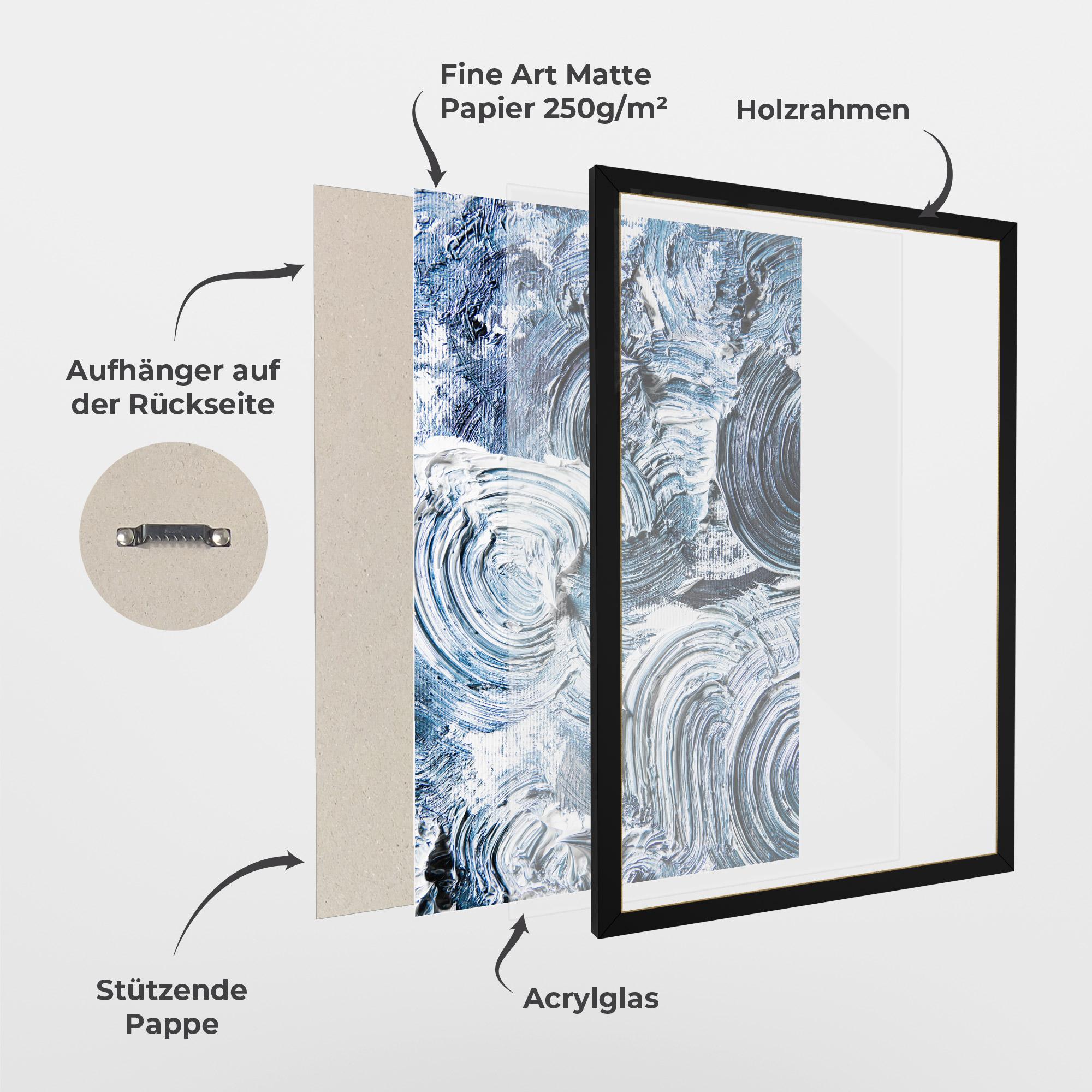 Gerahmte Poster Cream Textured Painting mockup 1