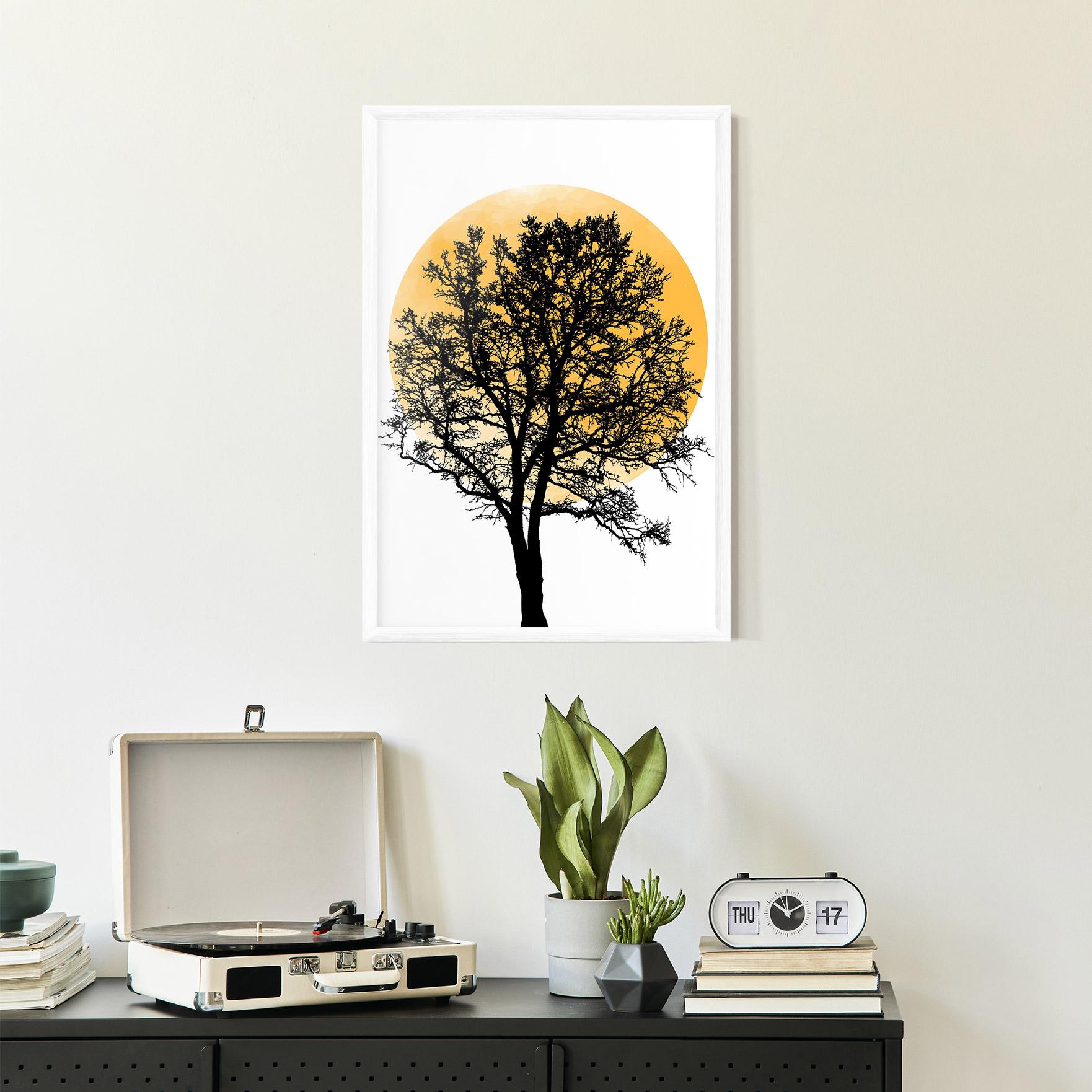 Gerahmte Poster Orange Sun 01 mockup 2