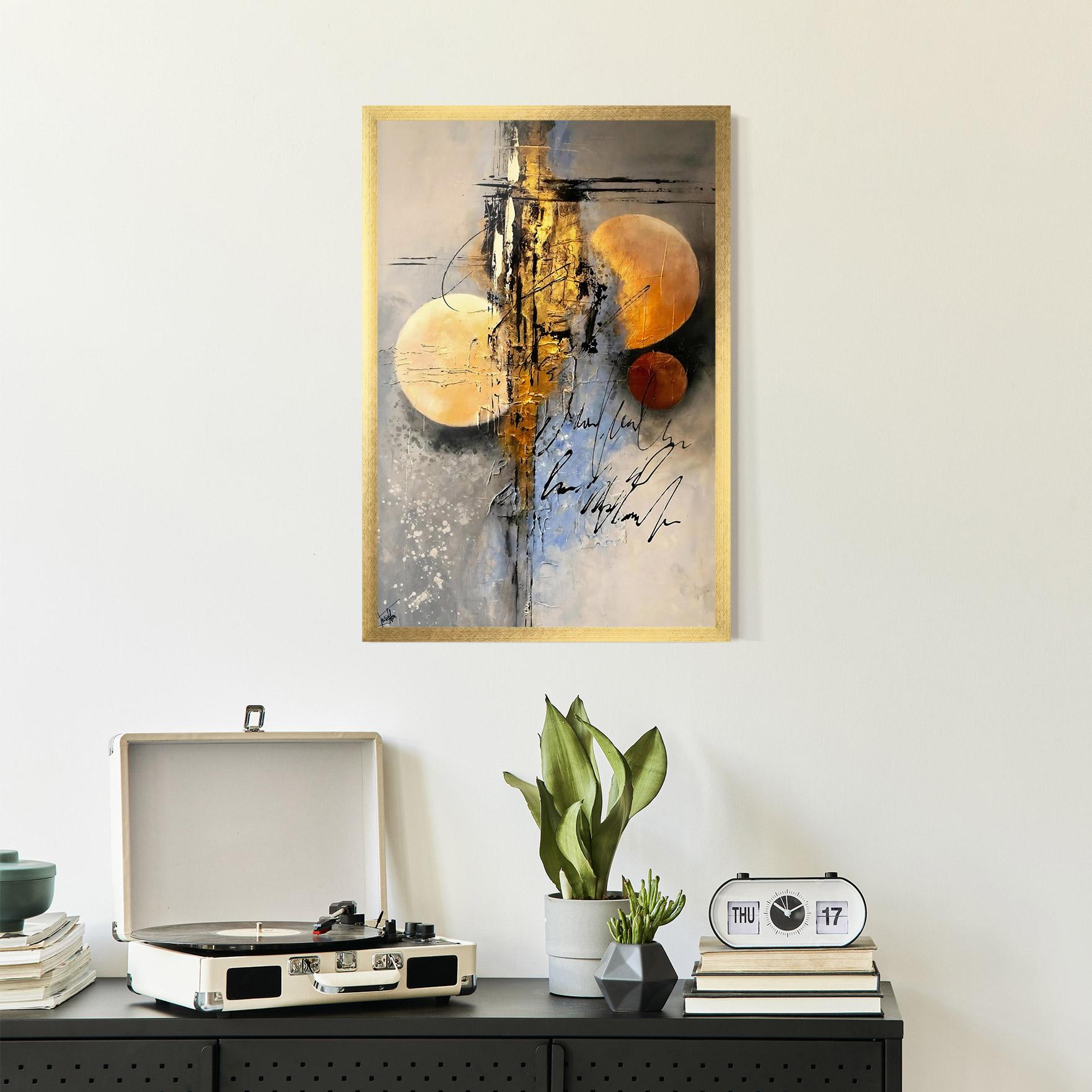 Gerahmte Poster Abstract Moons mockup 2