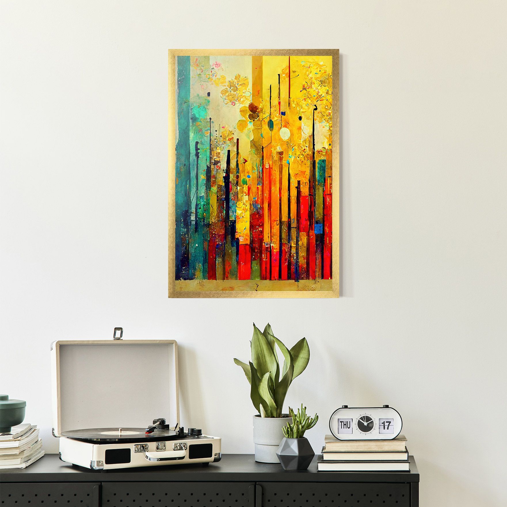 Black Lines On Yellow Light mockup 2