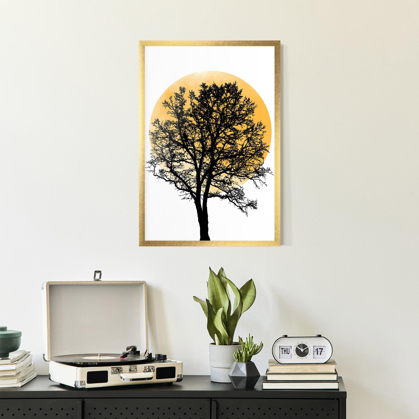 Gerahmte Poster Orange Sun 01 mockup 2