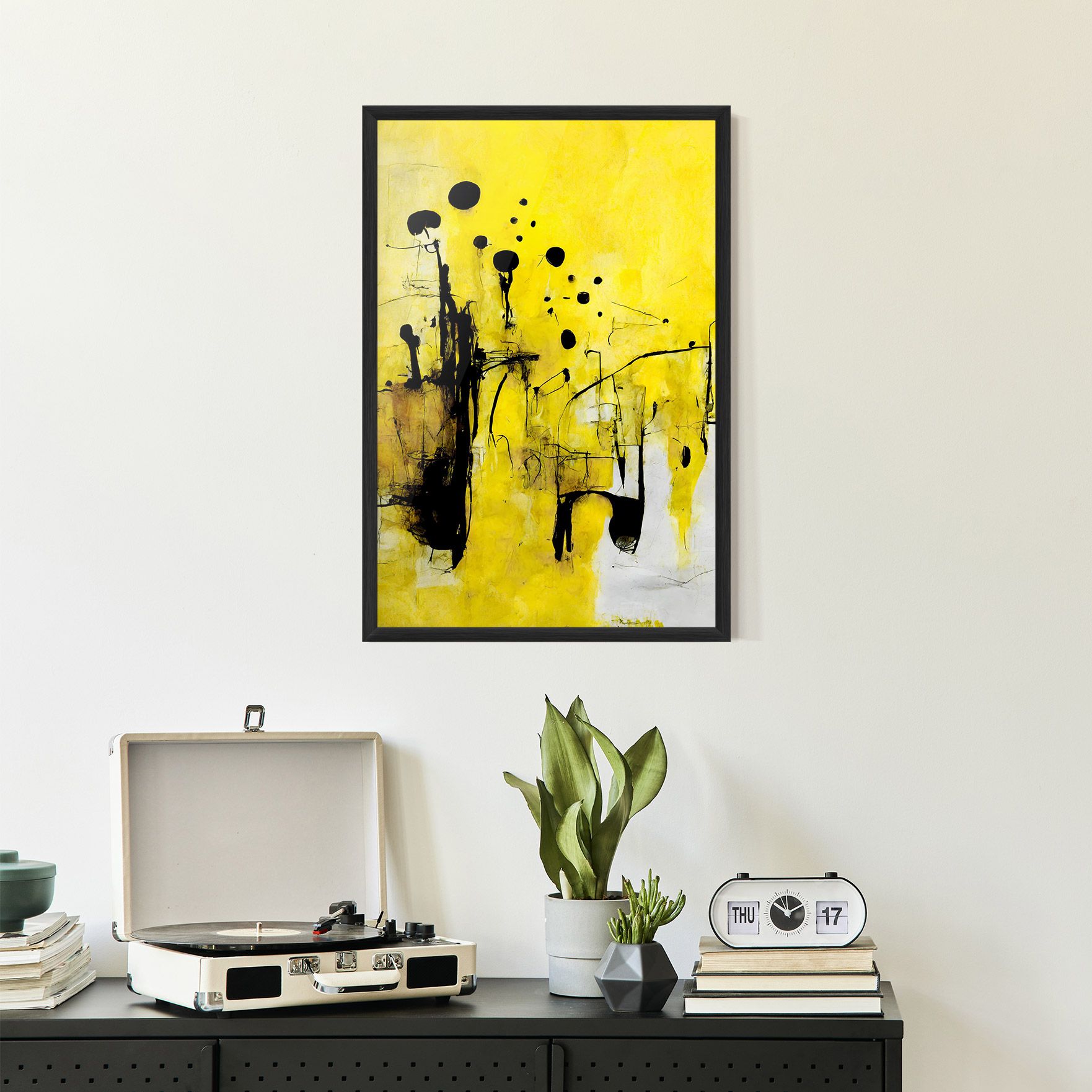 Abstract Black Yellow mockup 2