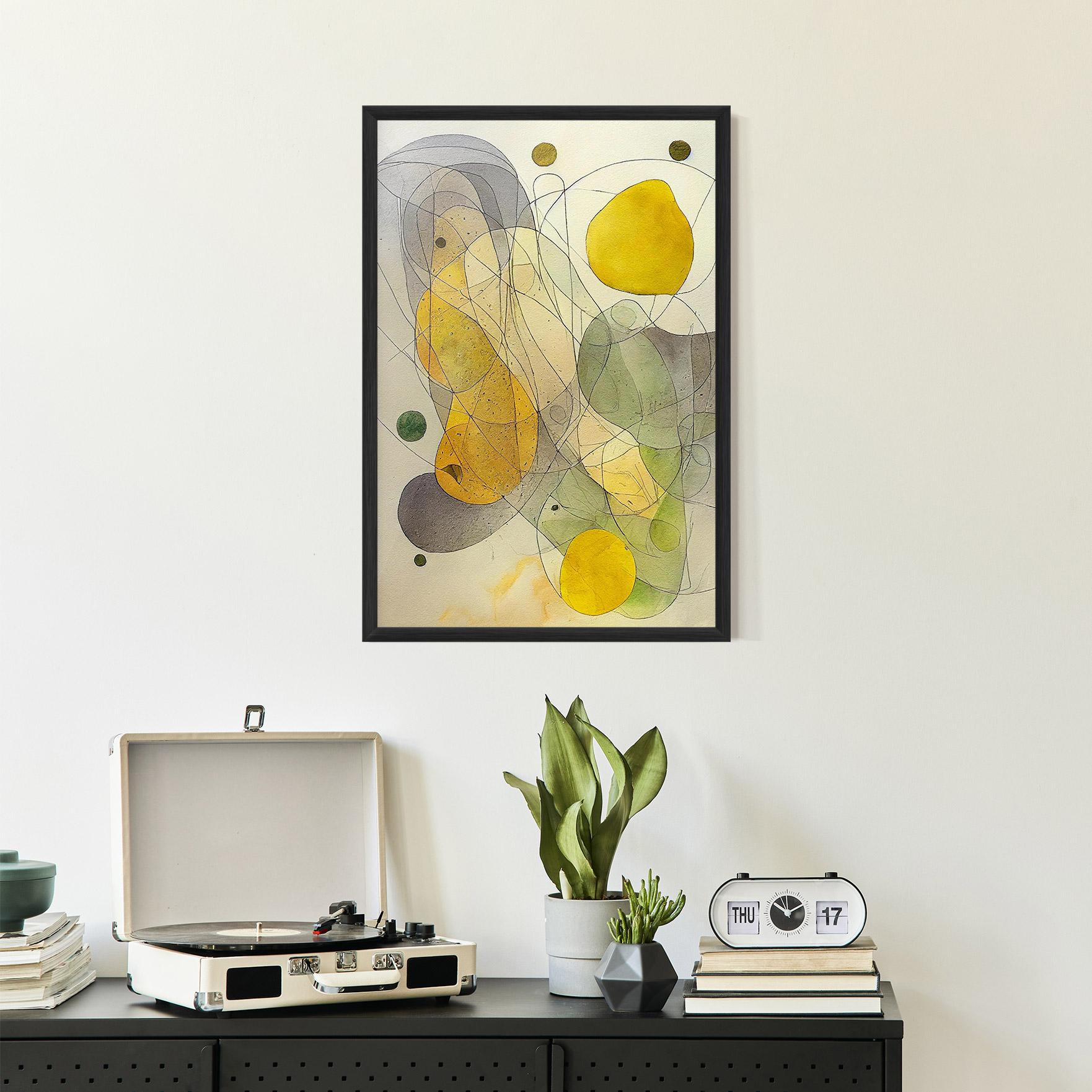 Gerahmte Poster Abstract Lemons mockup 2