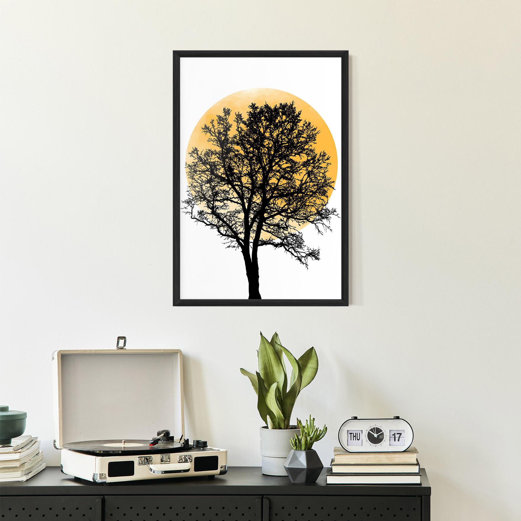 Gerahmte Poster Orange Sun 01 mockup 2