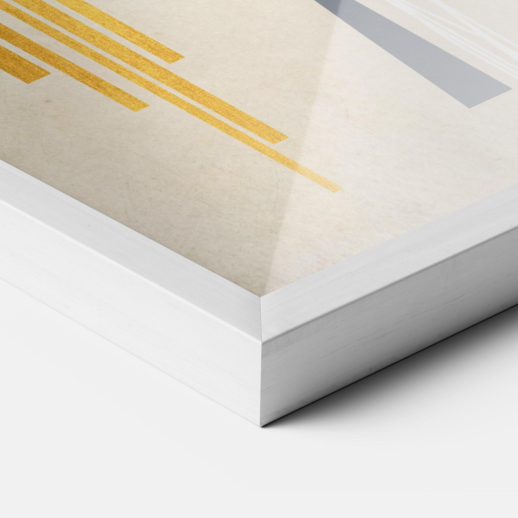 Gerahmte Poster Abstract Grey Face 1 mockup 3