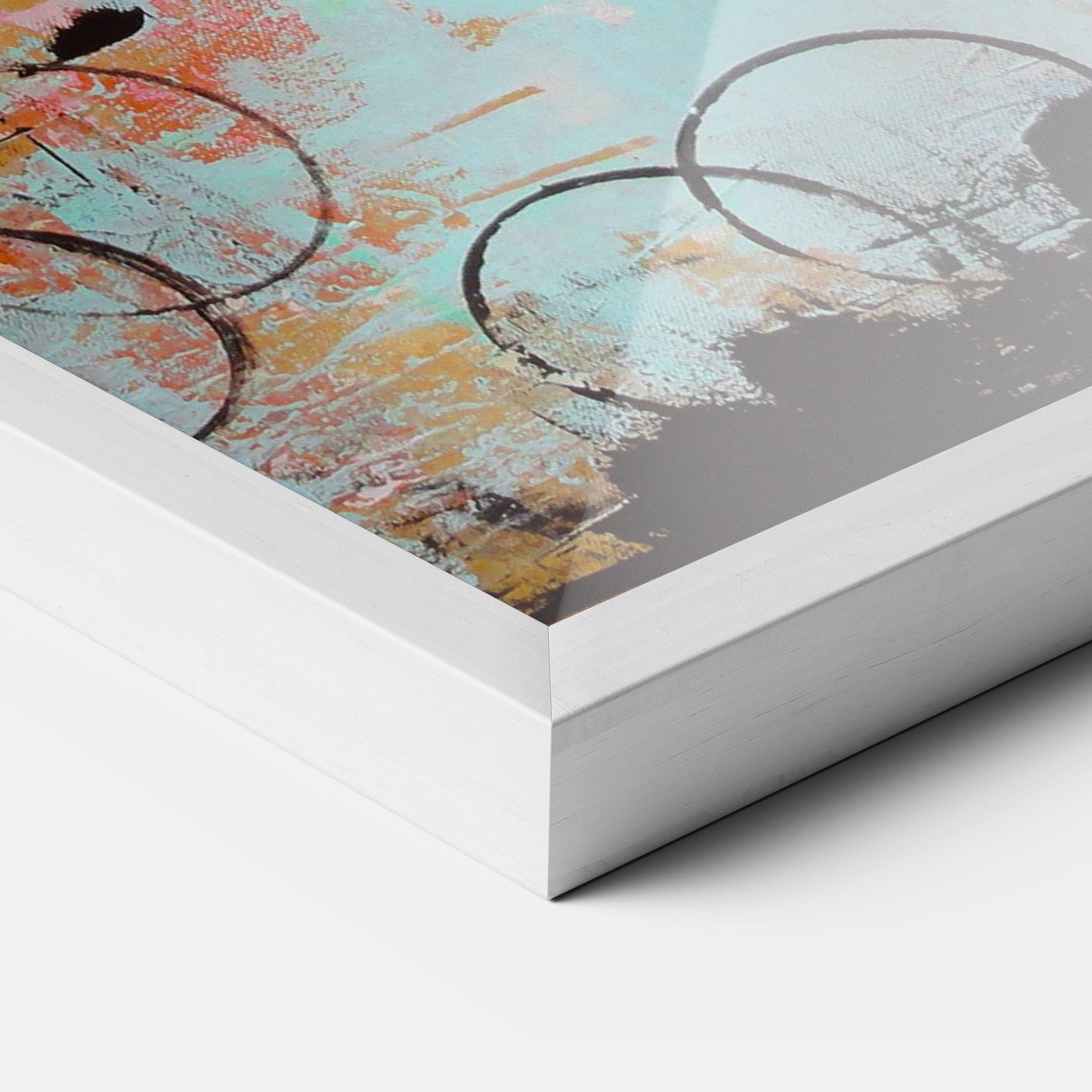 Gerahmte Poster Abstract Pink Circle mockup 3