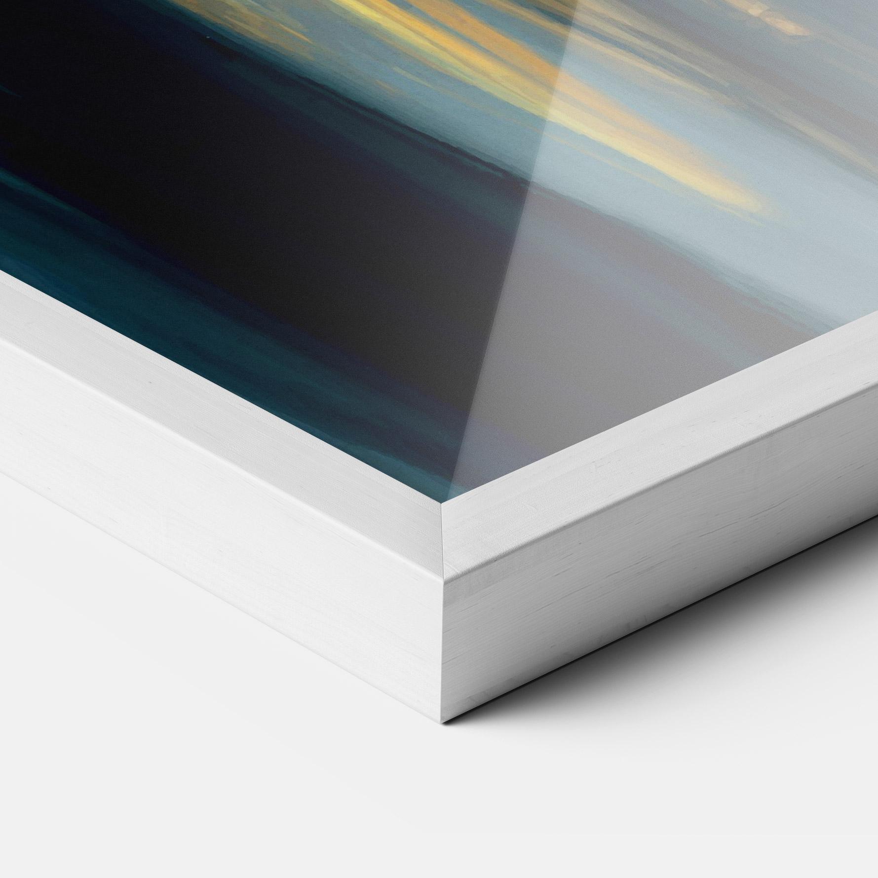 Gerahmte Poster Golden Black Blue Art mockup 3