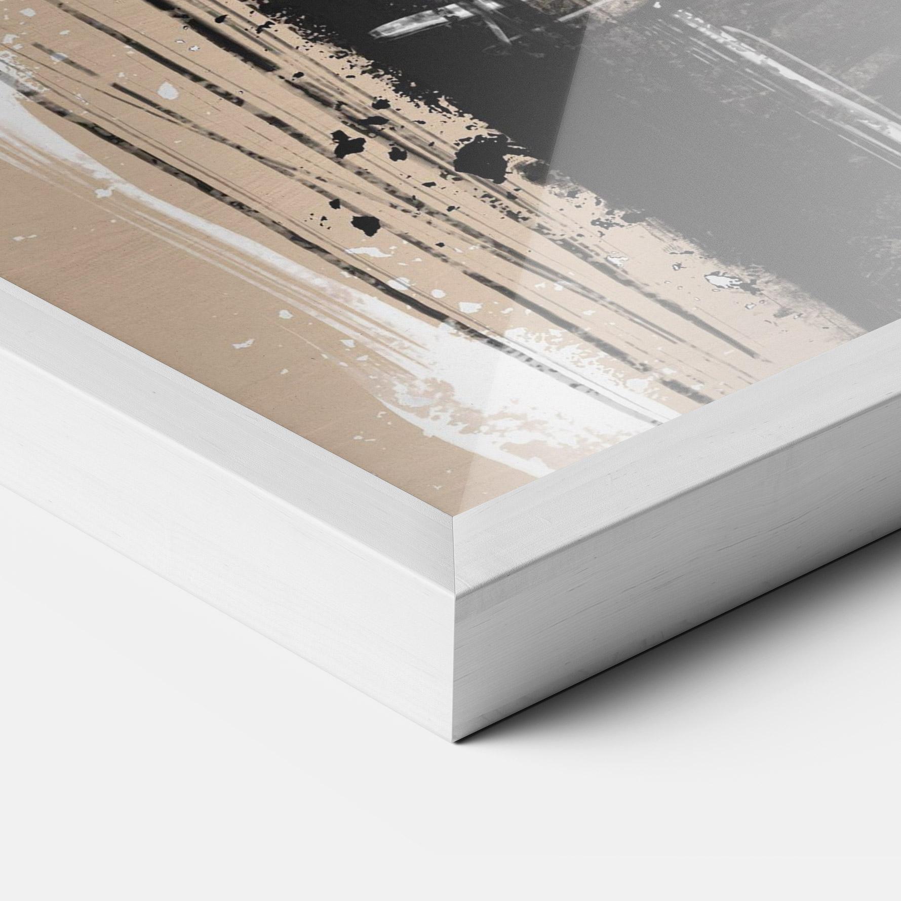 Gerahmte Poster Modern Oil Painting With White mockup 3