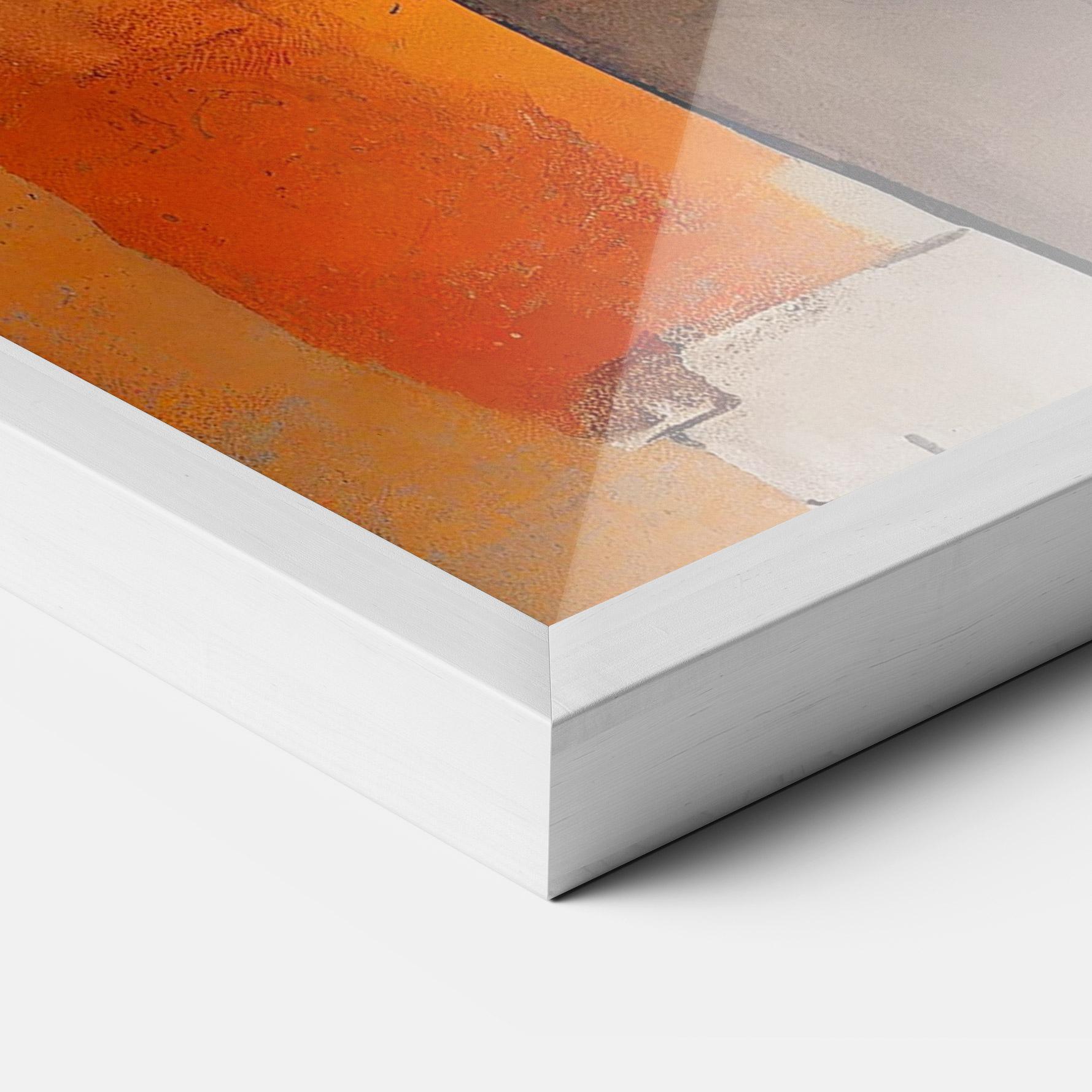 Gerahmte Poster Orange Male Face mockup 3