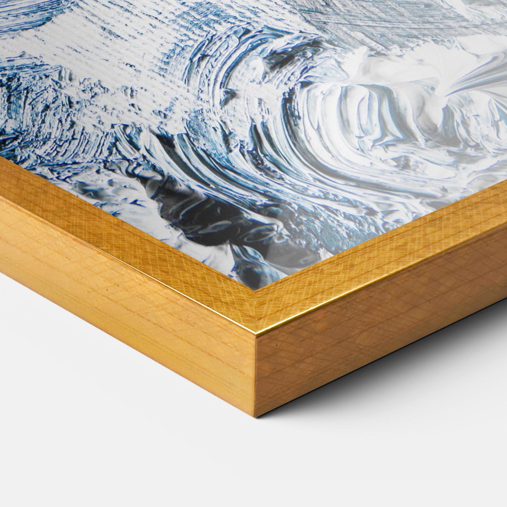 Gerahmte Poster Cream Textured Painting mockup 3