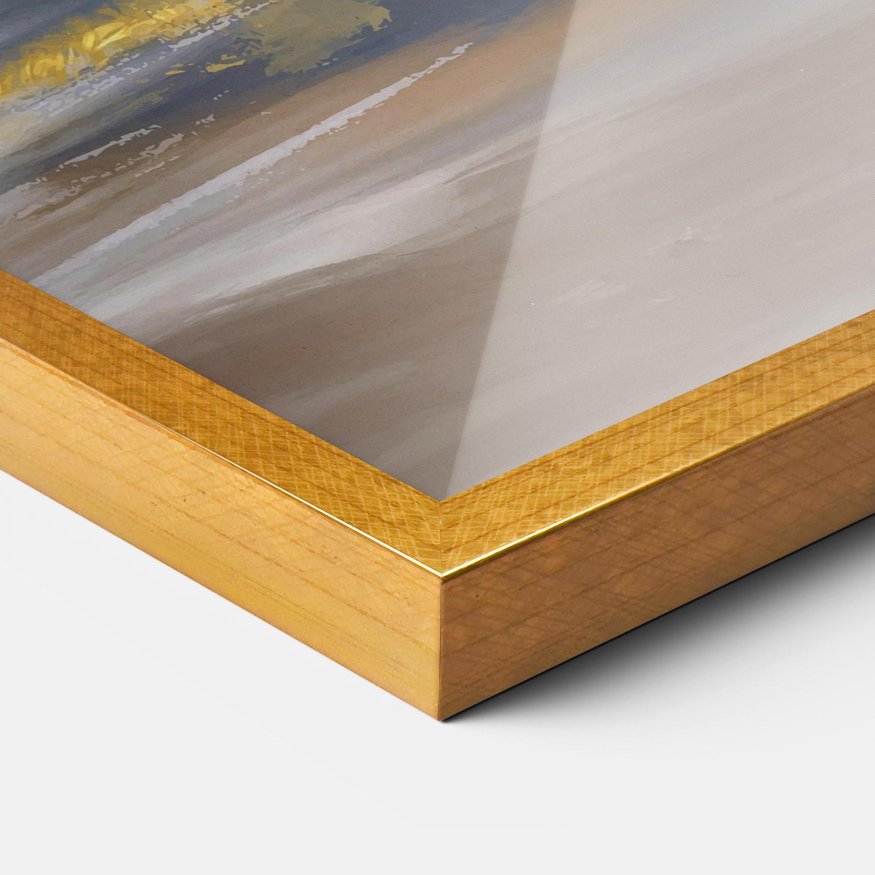 Gerahmte Poster Messy Gold Art mockup 3