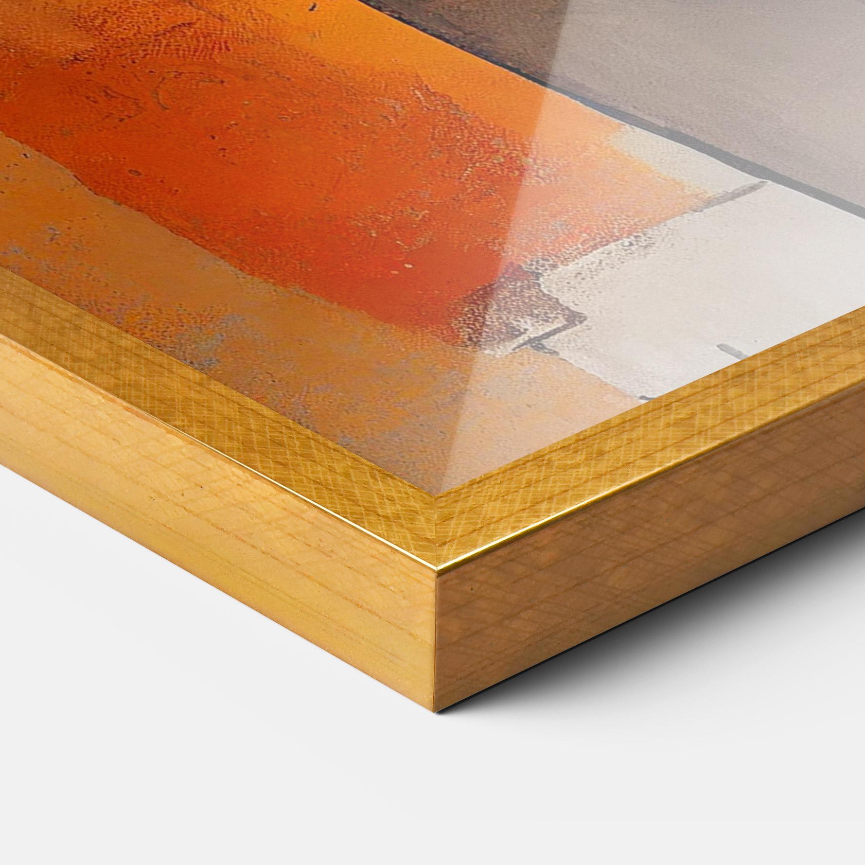 Gerahmte Poster Orange Male Face mockup 3